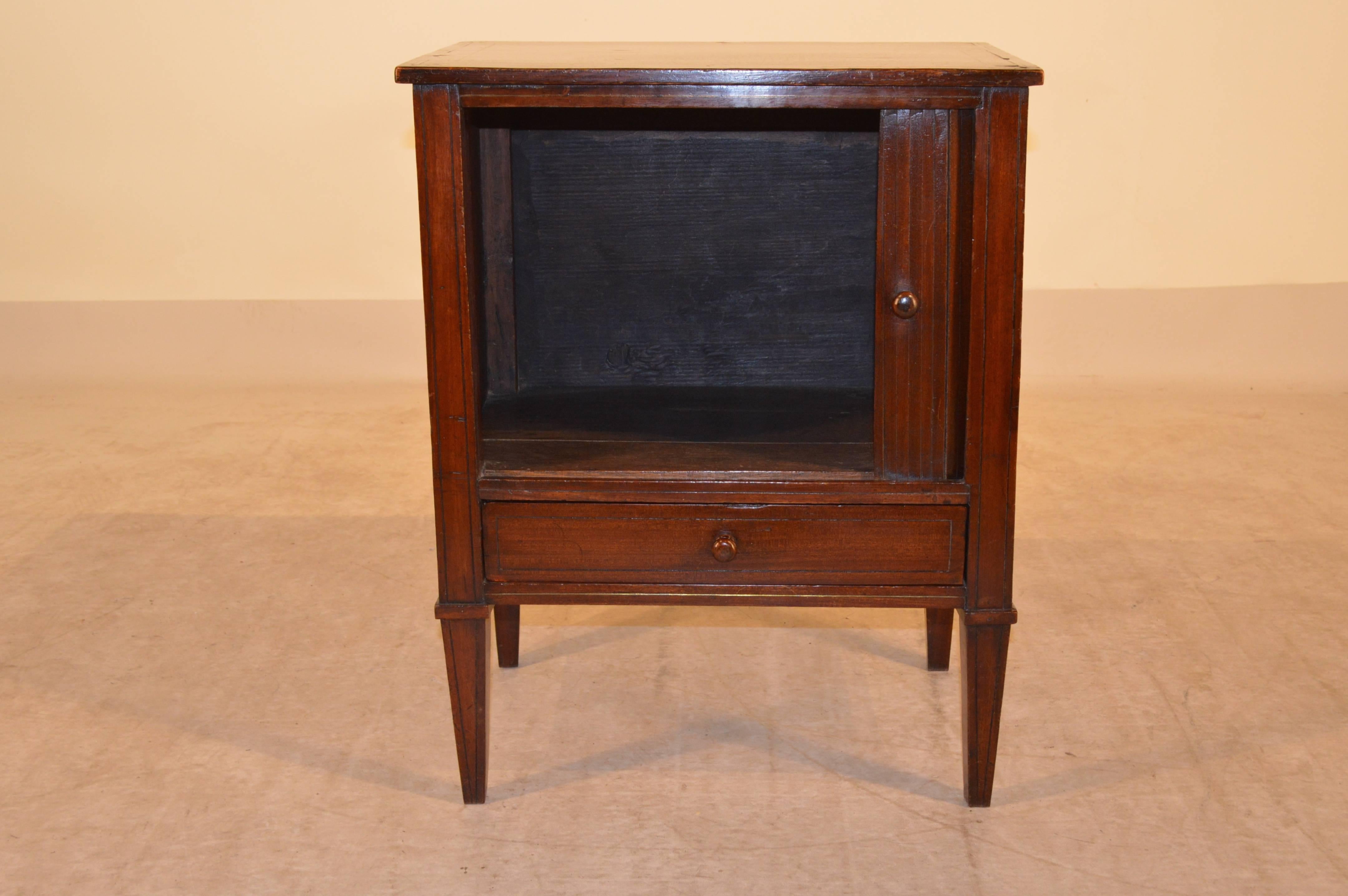 English Early Georgian Mahogany Bedside Cupboard