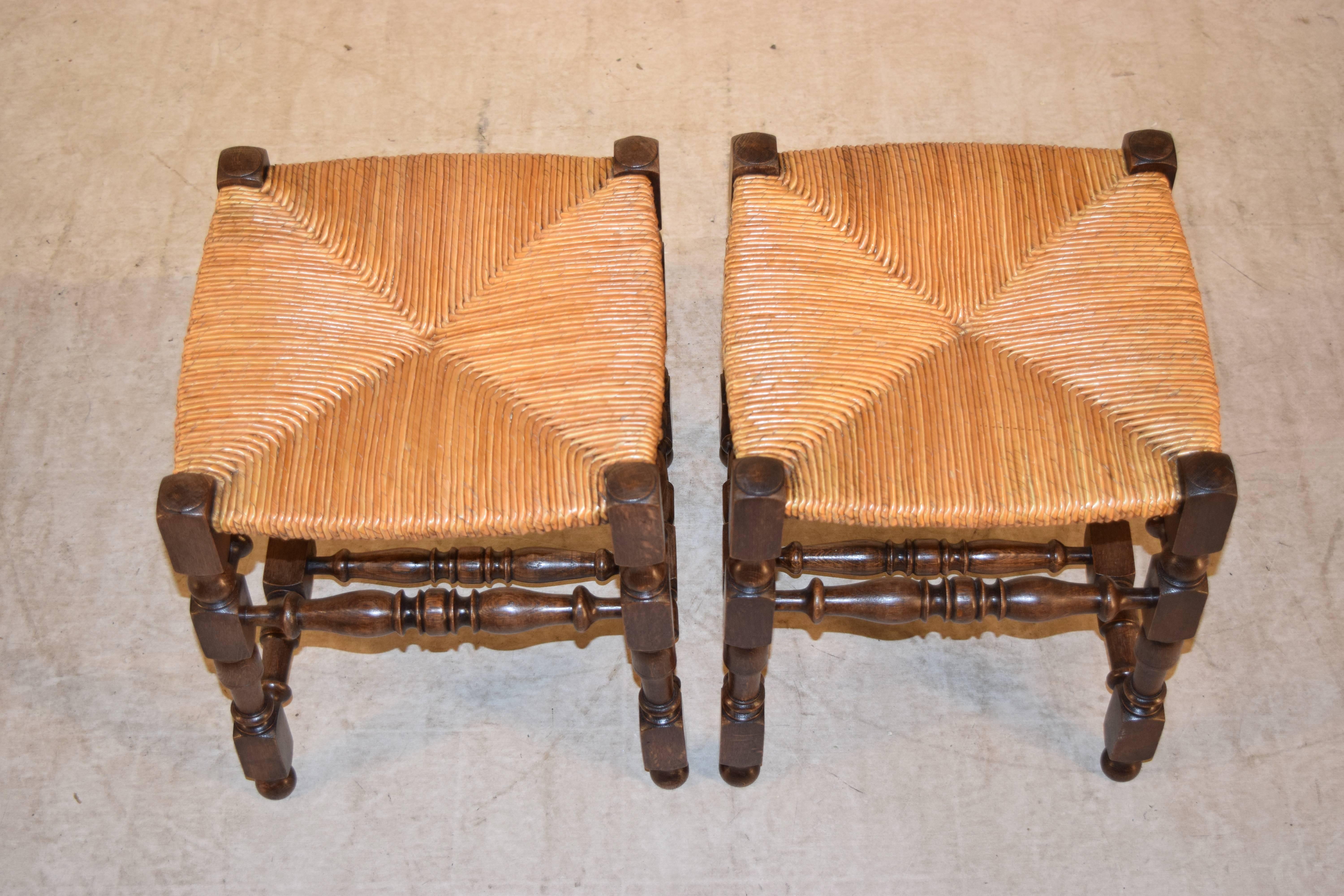 Turned Pair of Late 19th Century French Stools