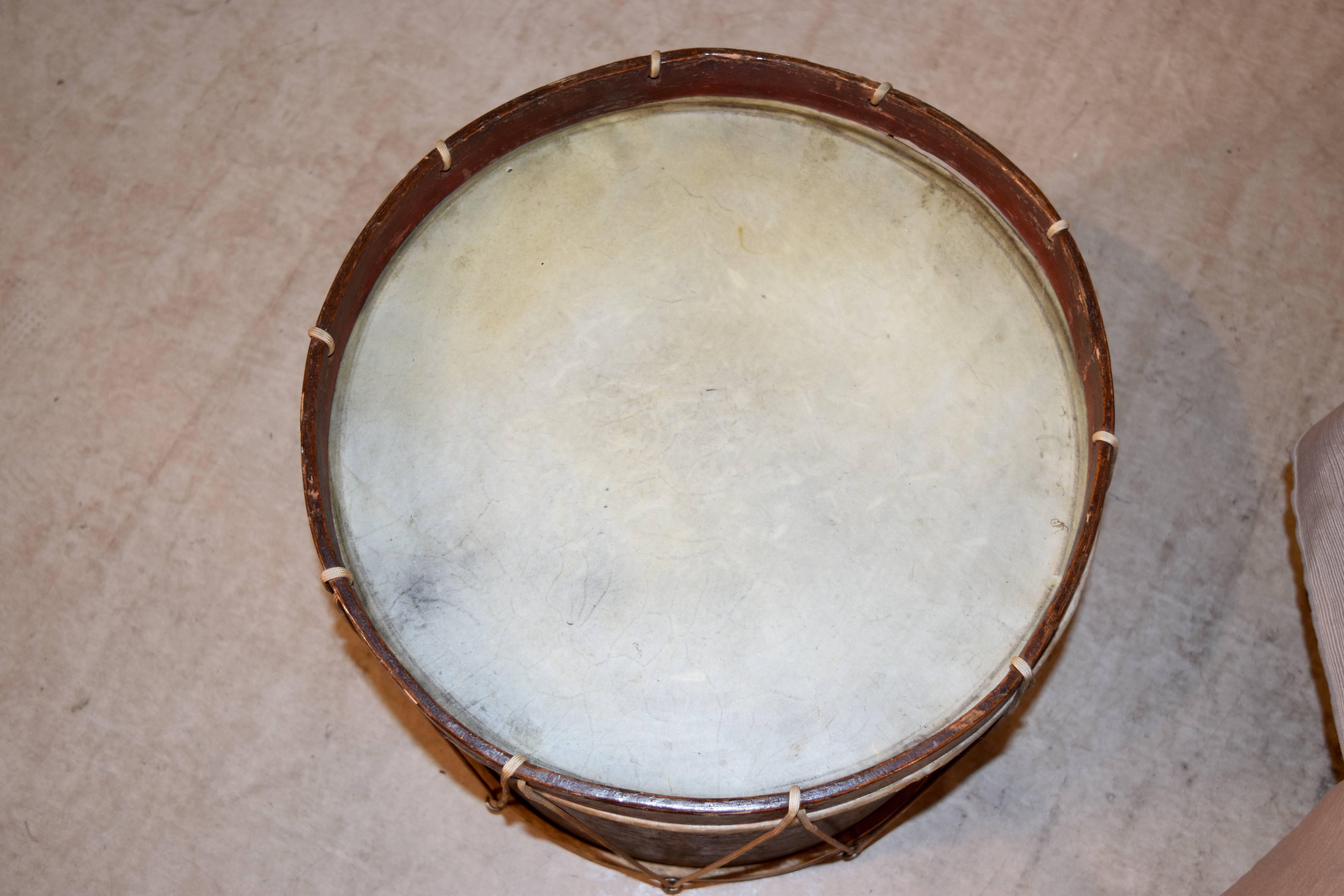 Painted 19th Century Militia Snare Drum