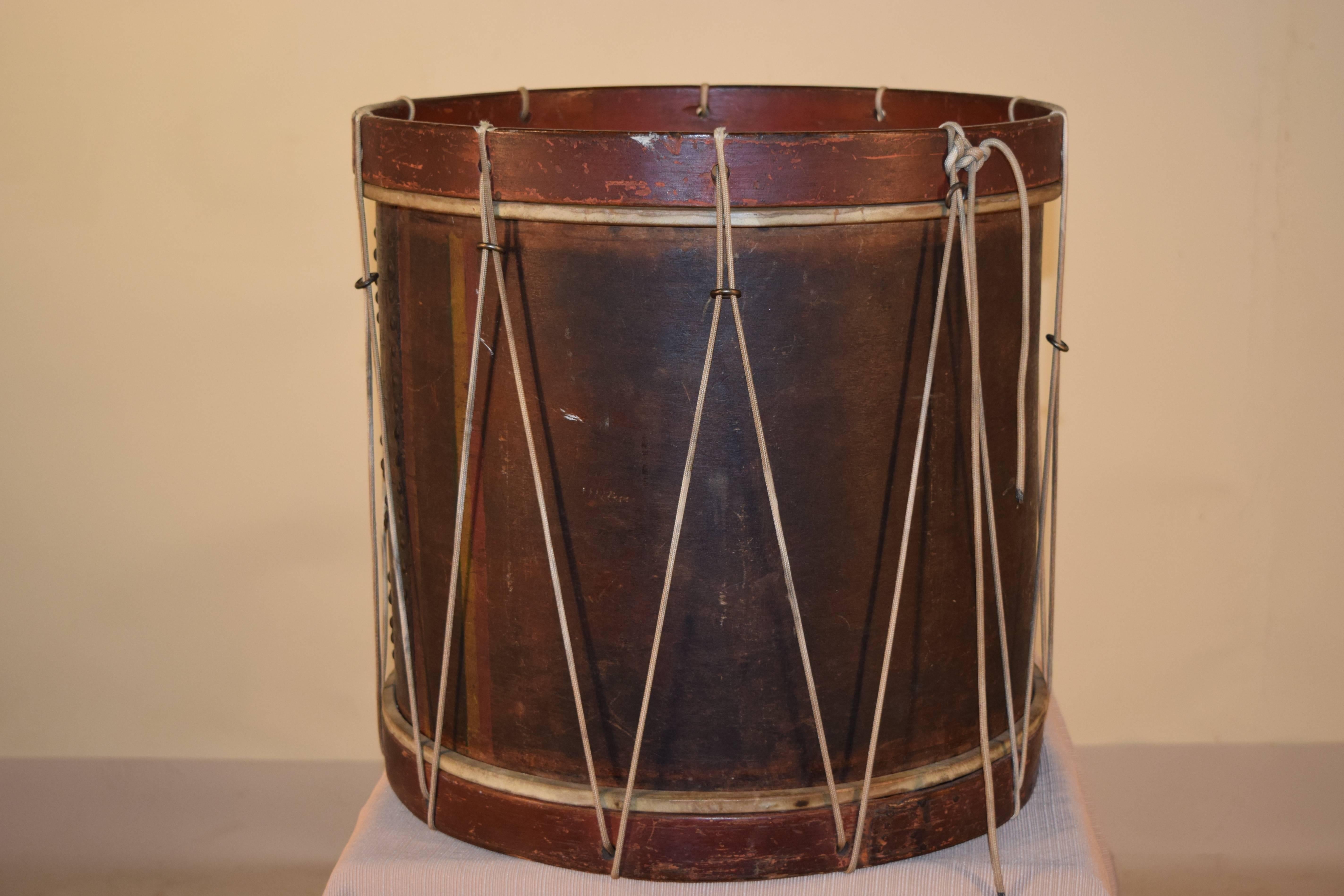 American 19th Century Militia Snare Drum