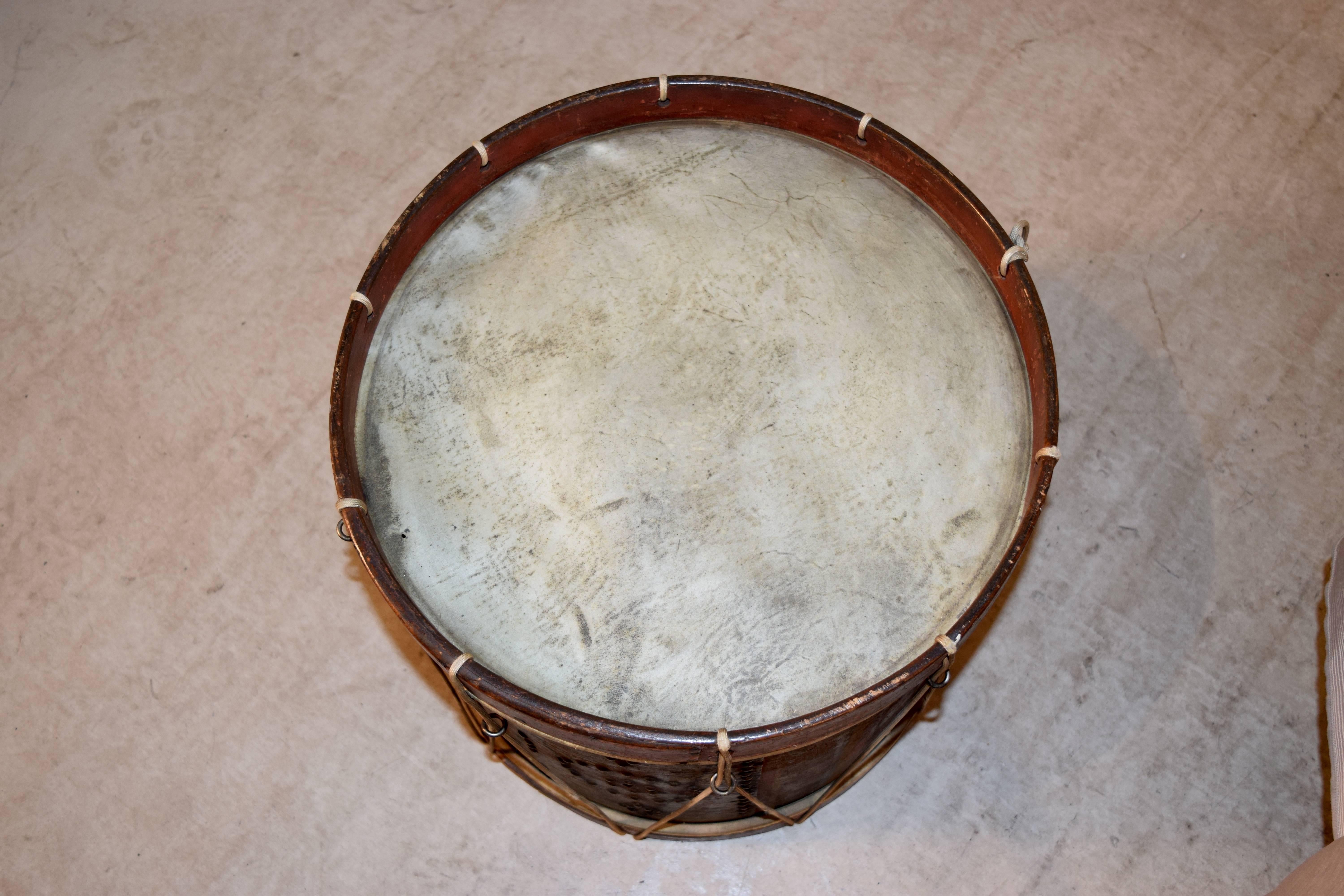 19th Century Militia Snare Drum In Good Condition In High Point, NC