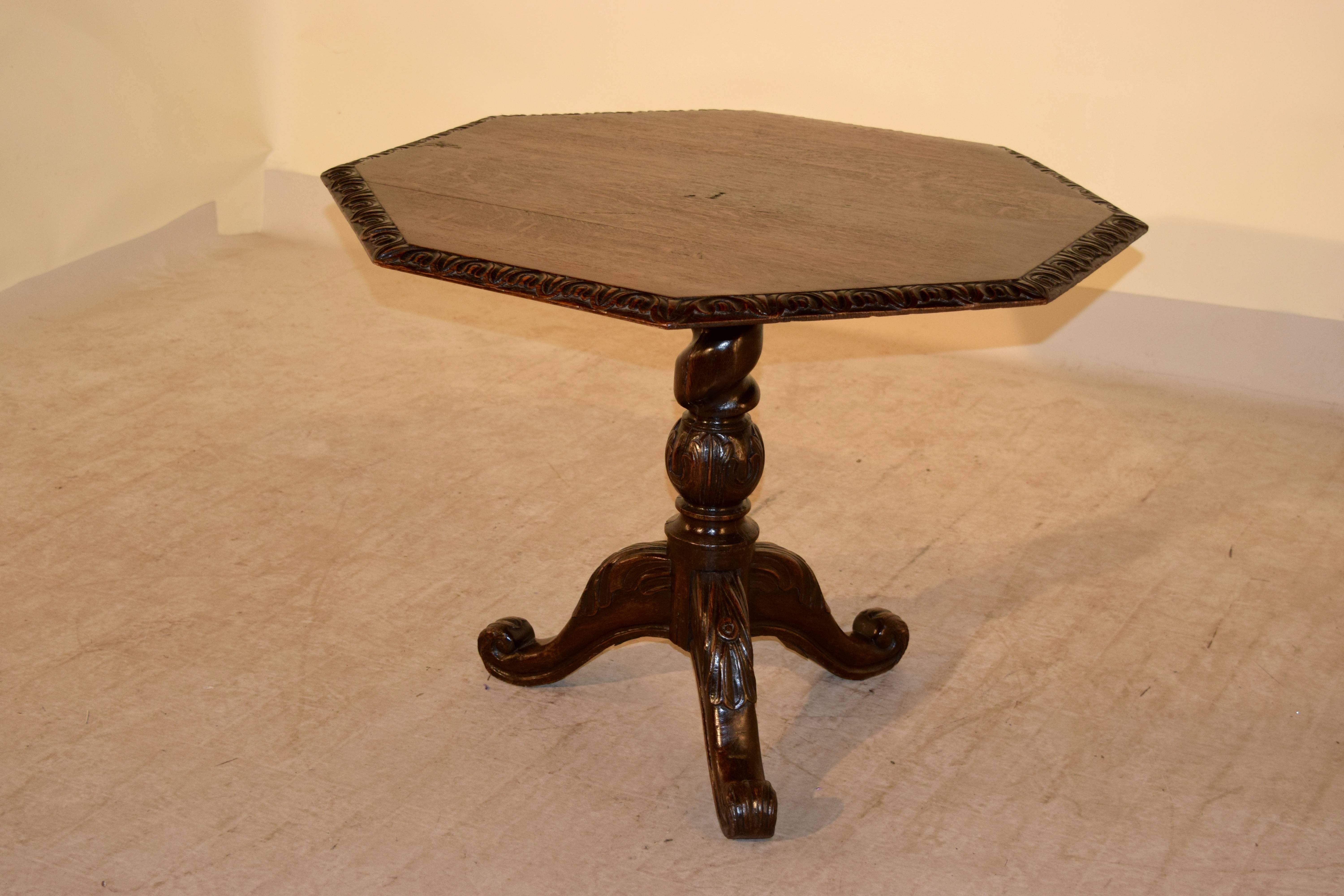 19th Century English Tilt-Top Table In Excellent Condition In High Point, NC