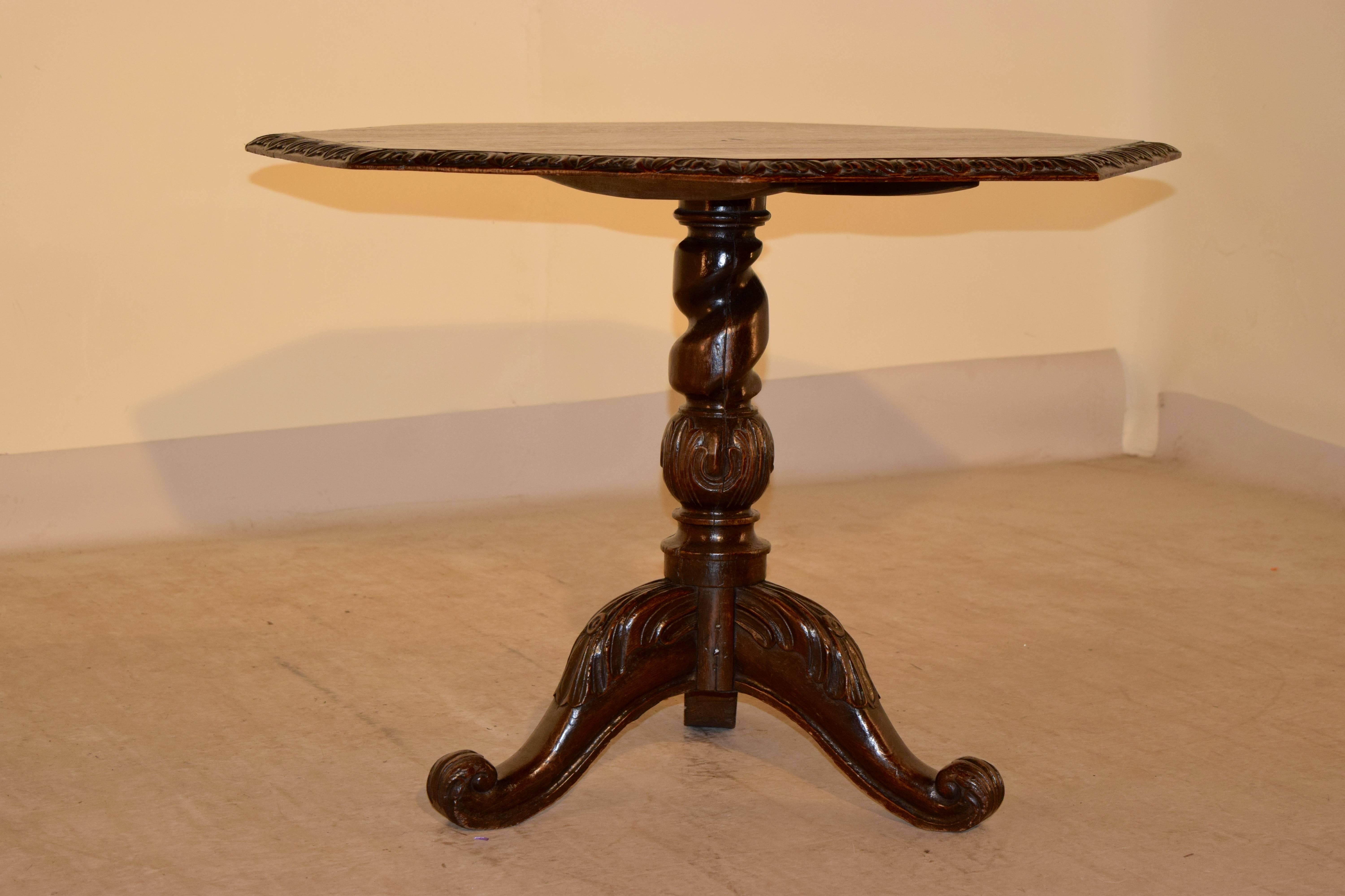 Victorian 19th Century English Tilt-Top Table