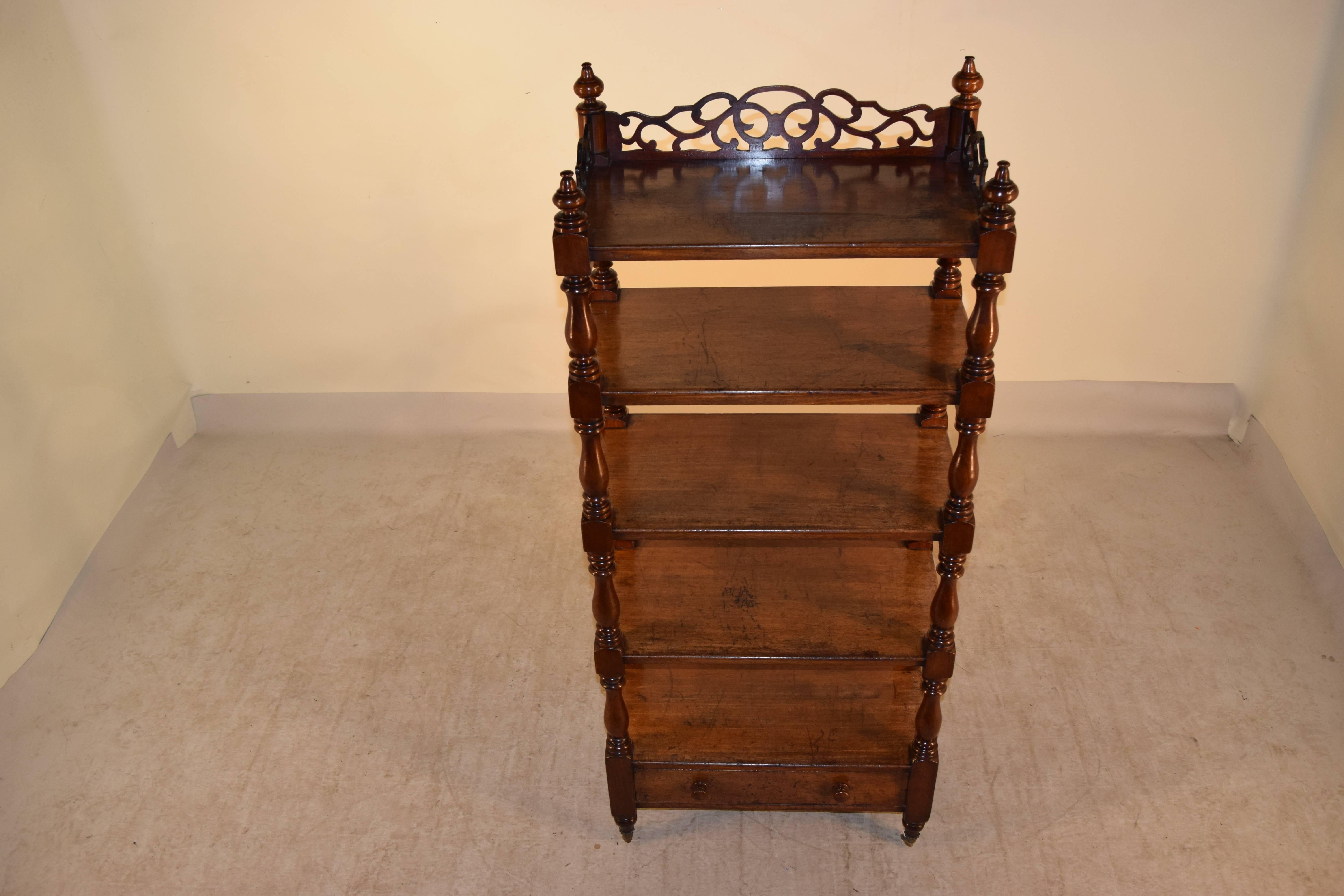 19th Century English Mahogany Etagere In Good Condition In High Point, NC