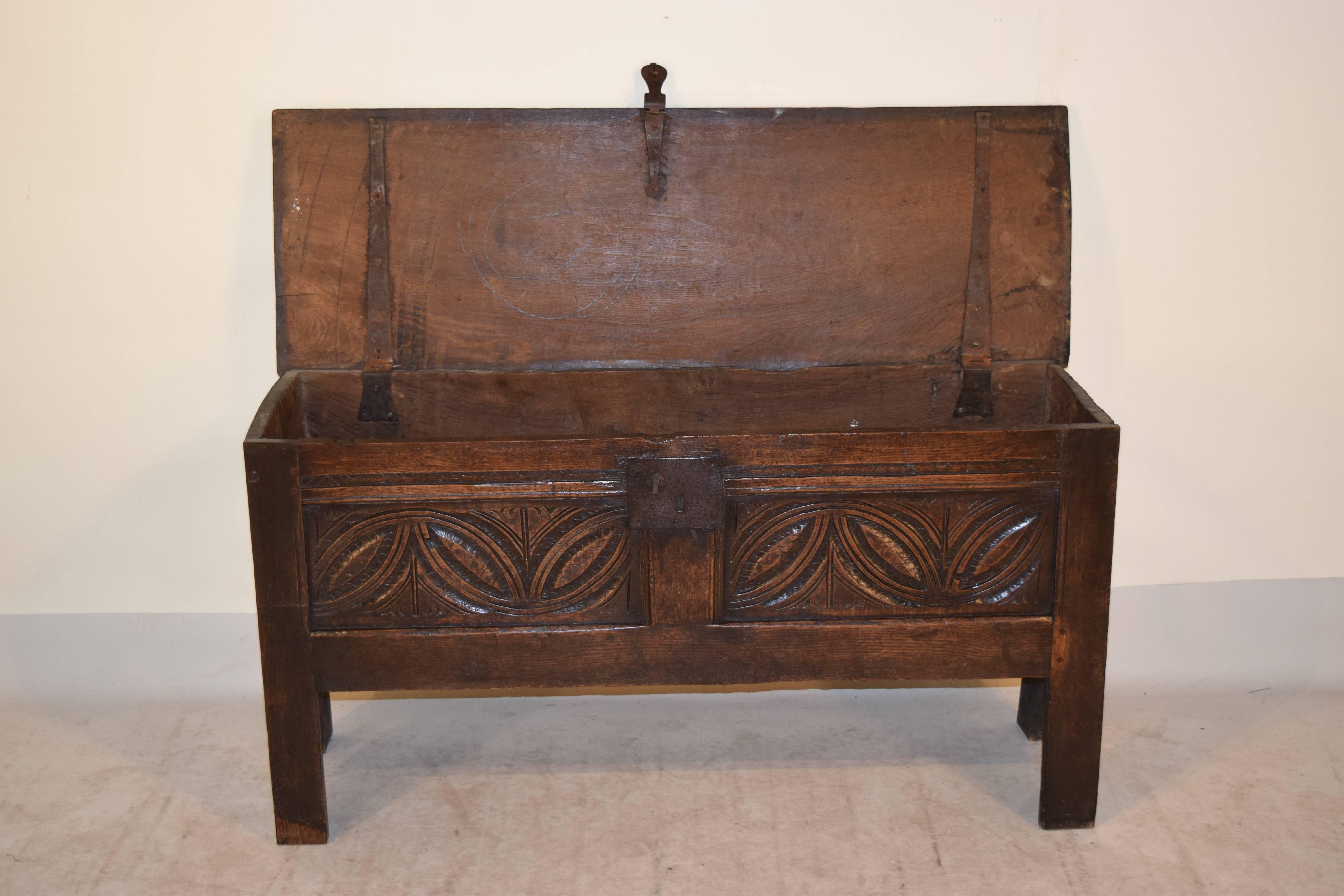 17th Century Late 17th-Early 18th Century English Oak Sword Chest