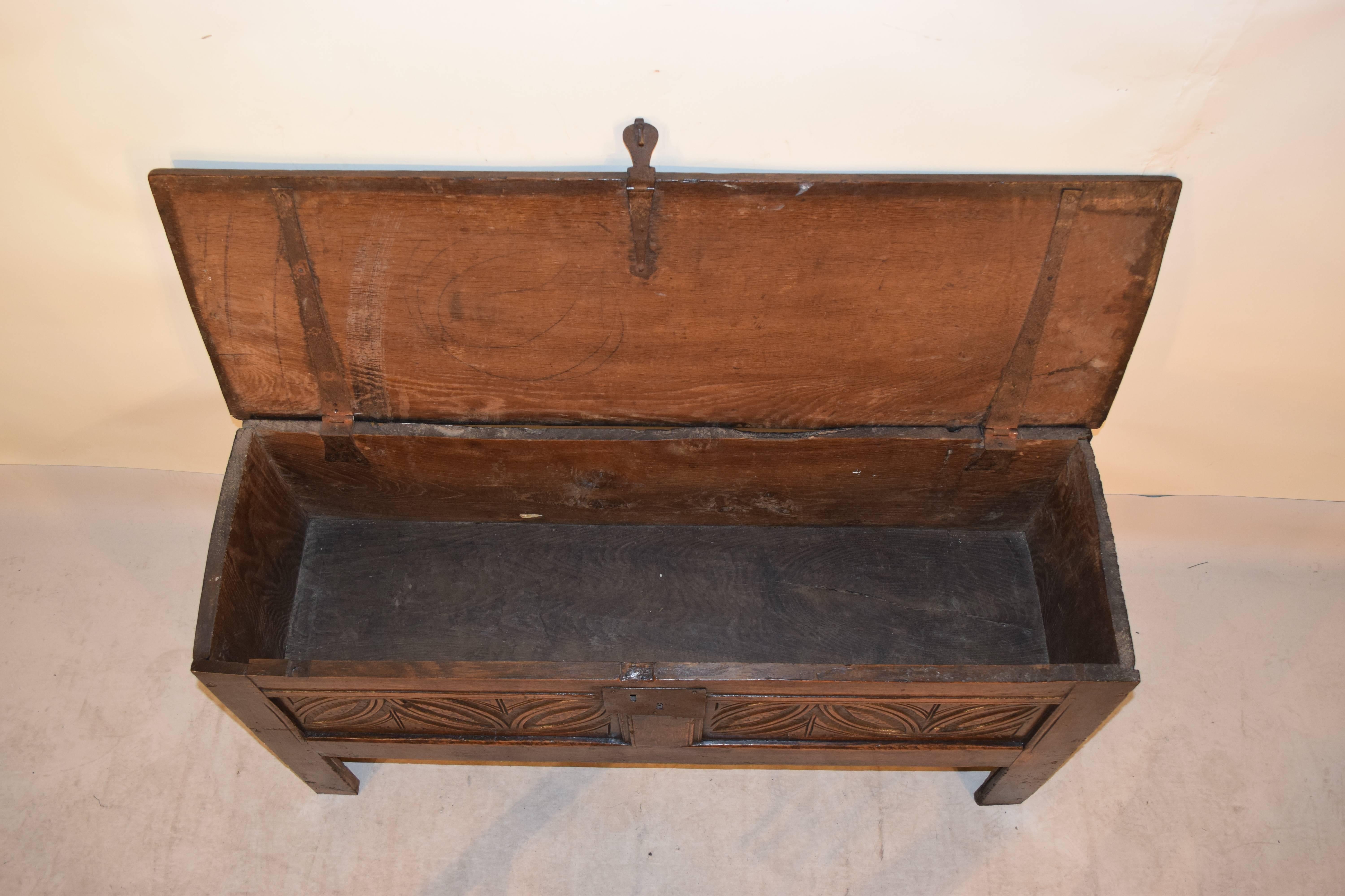 Iron Late 17th-Early 18th Century English Oak Sword Chest