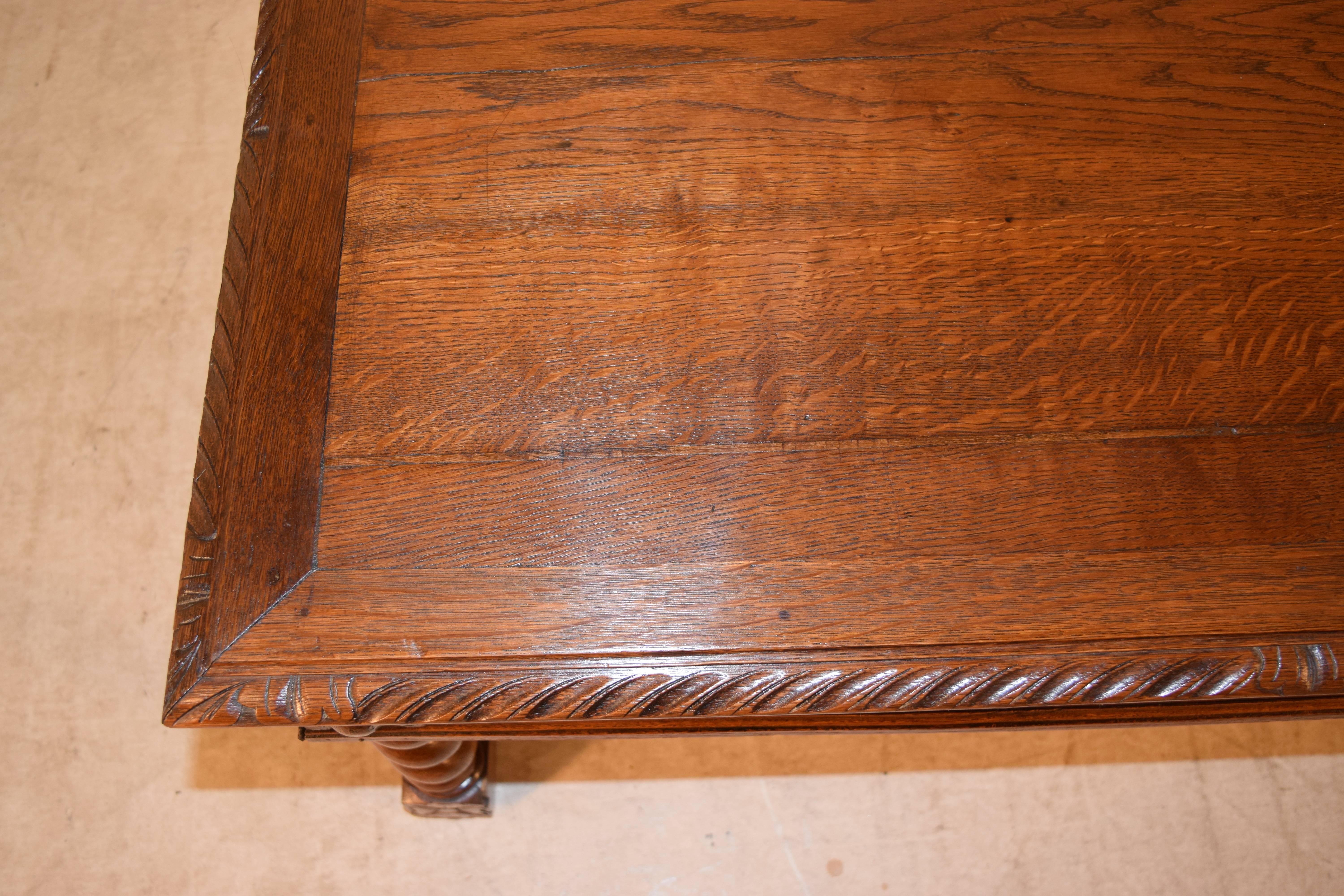 19th Century French Oak Coffee Table 2