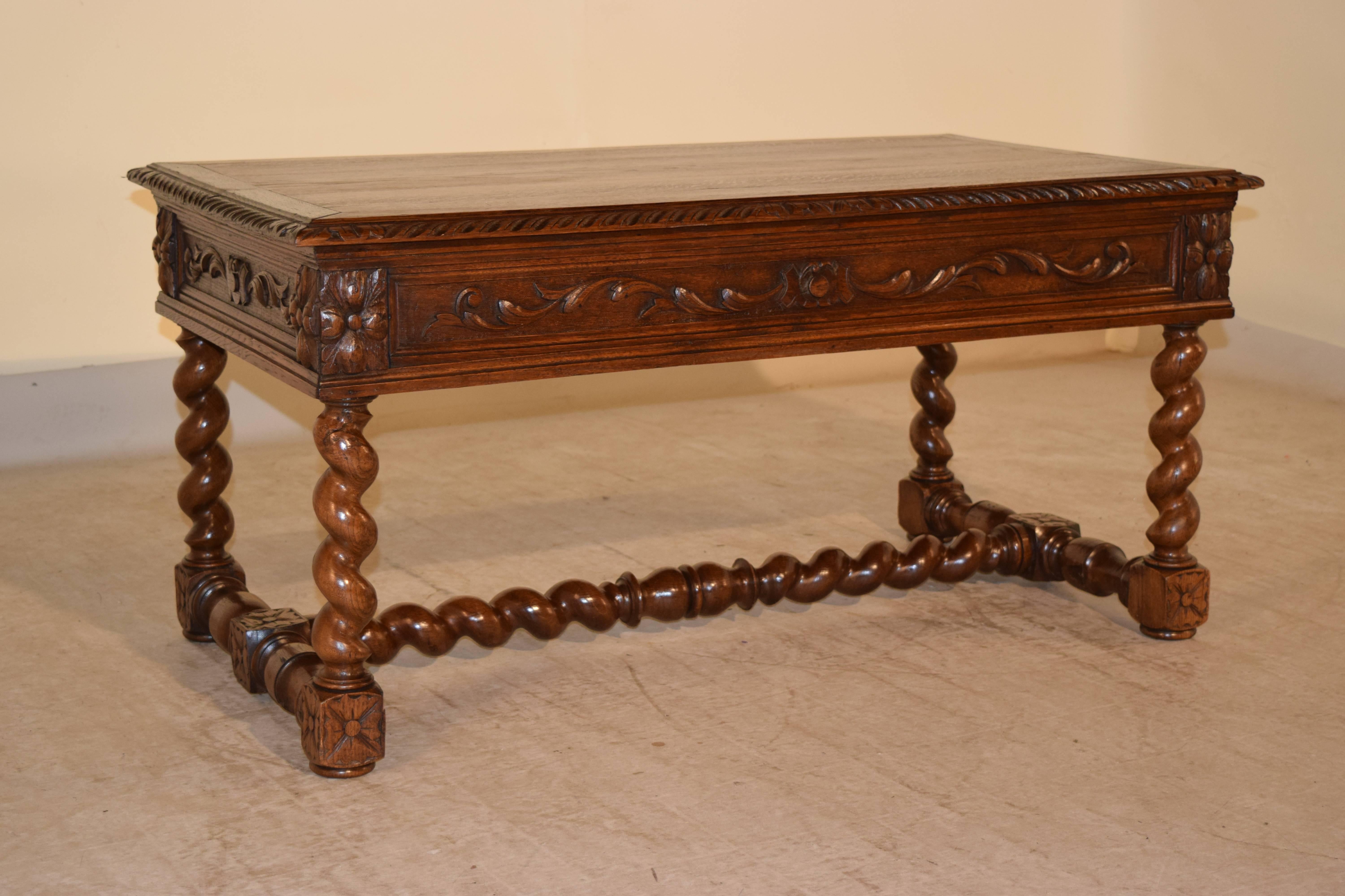 Napoleon III 19th Century French Oak Coffee Table