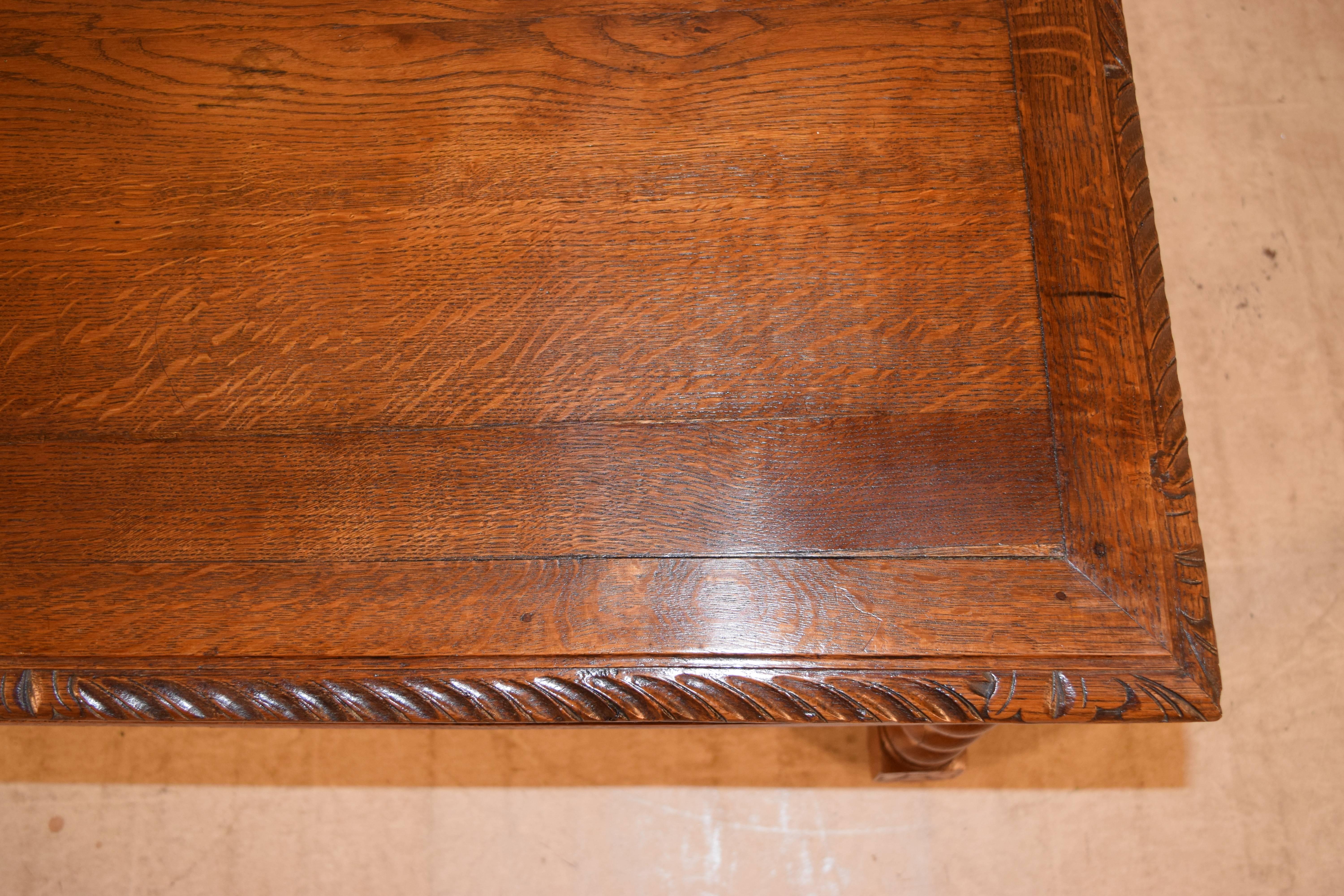 19th Century French Oak Coffee Table 3