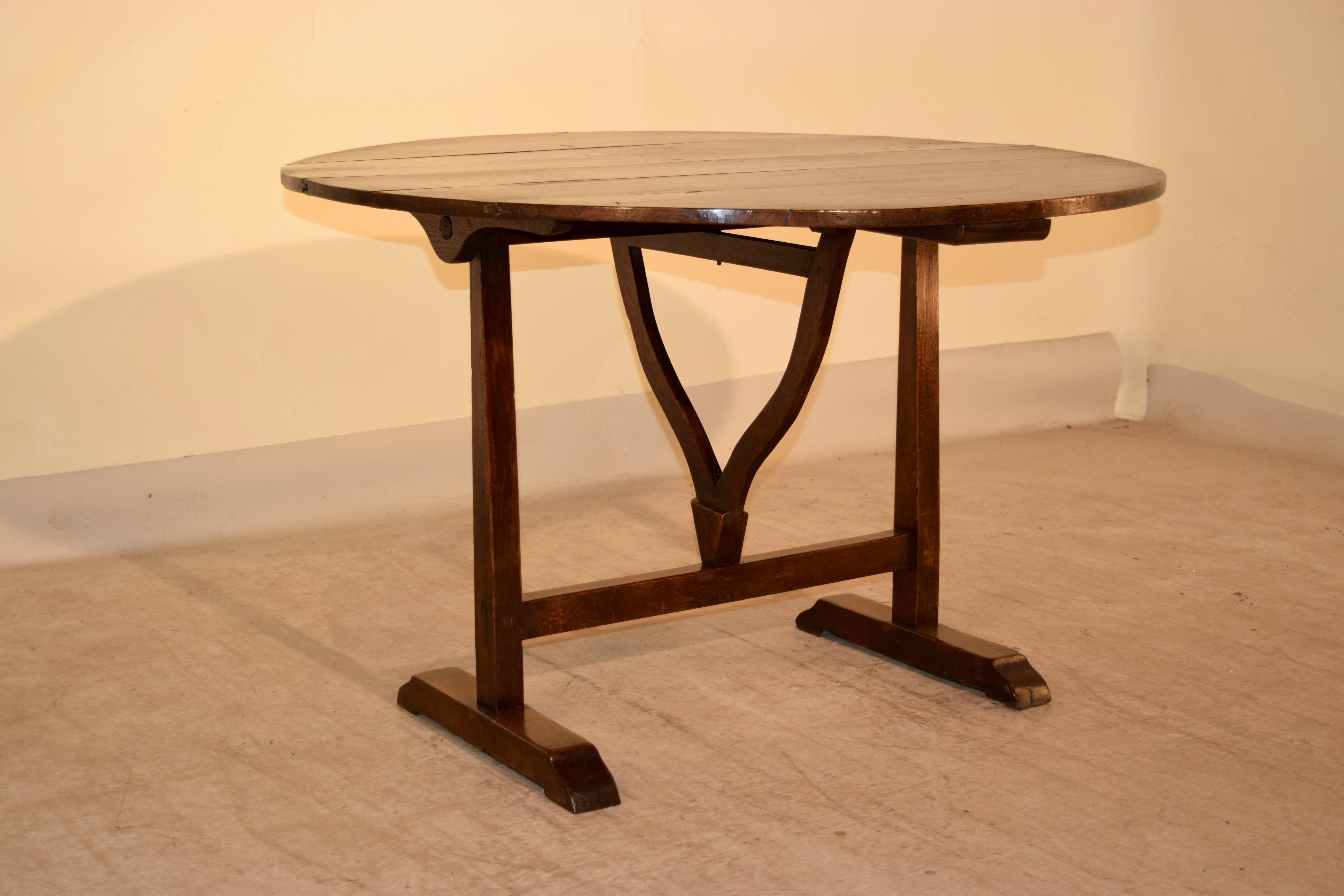 19th Century French Wine Table In Good Condition In High Point, NC