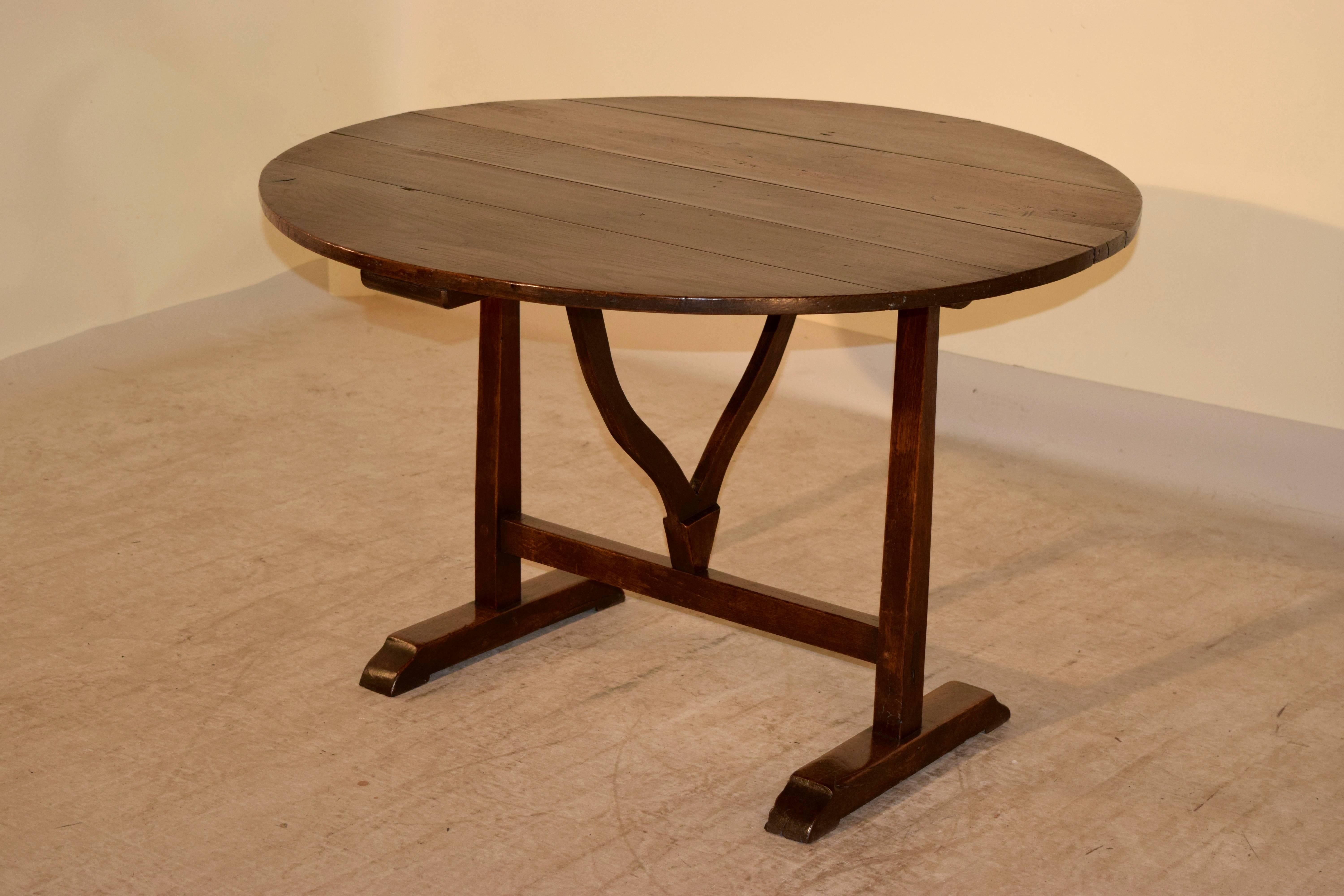 Oak 19th Century French Wine Table