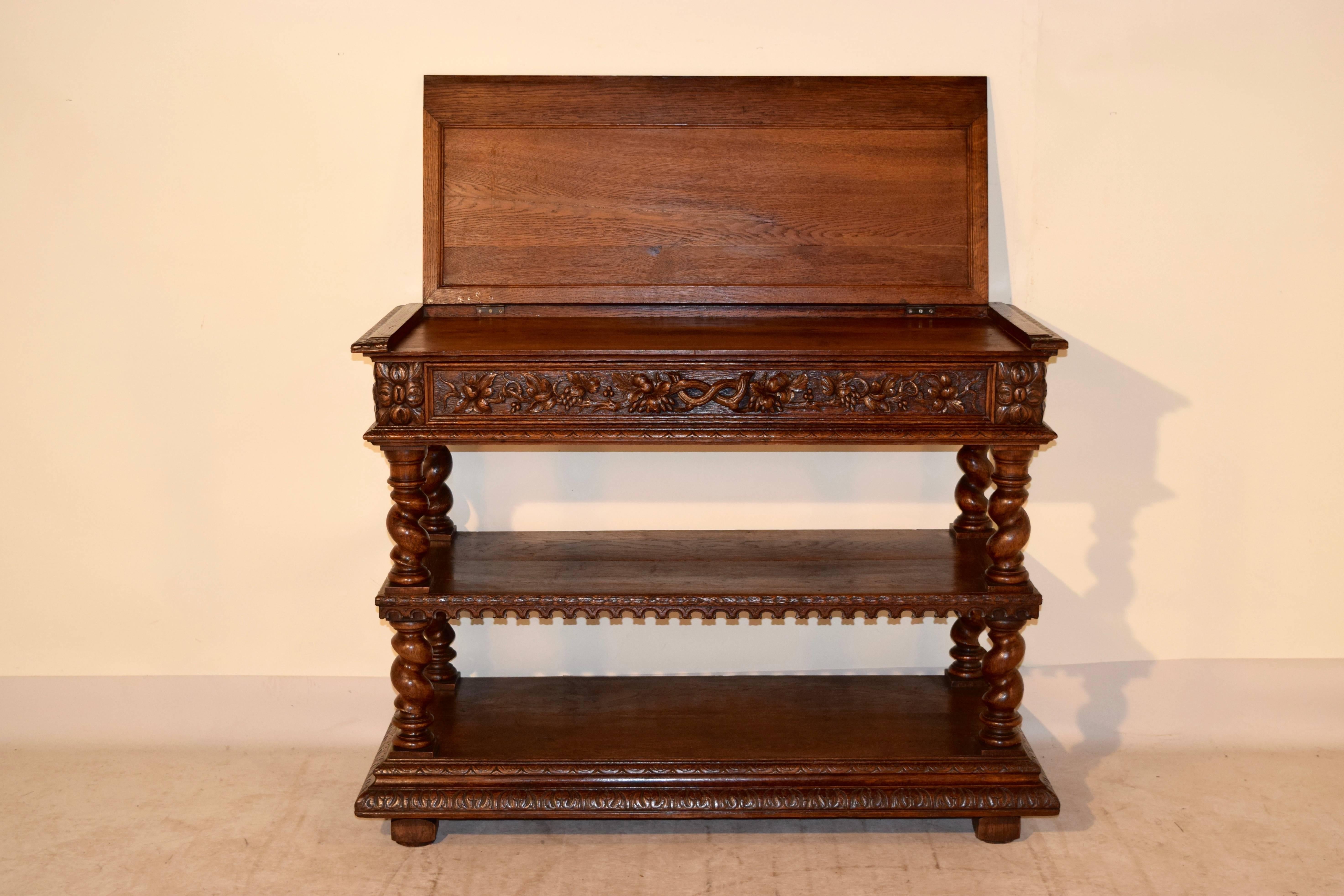 19th Century French Dessert Buffet with Carved Decoration 1