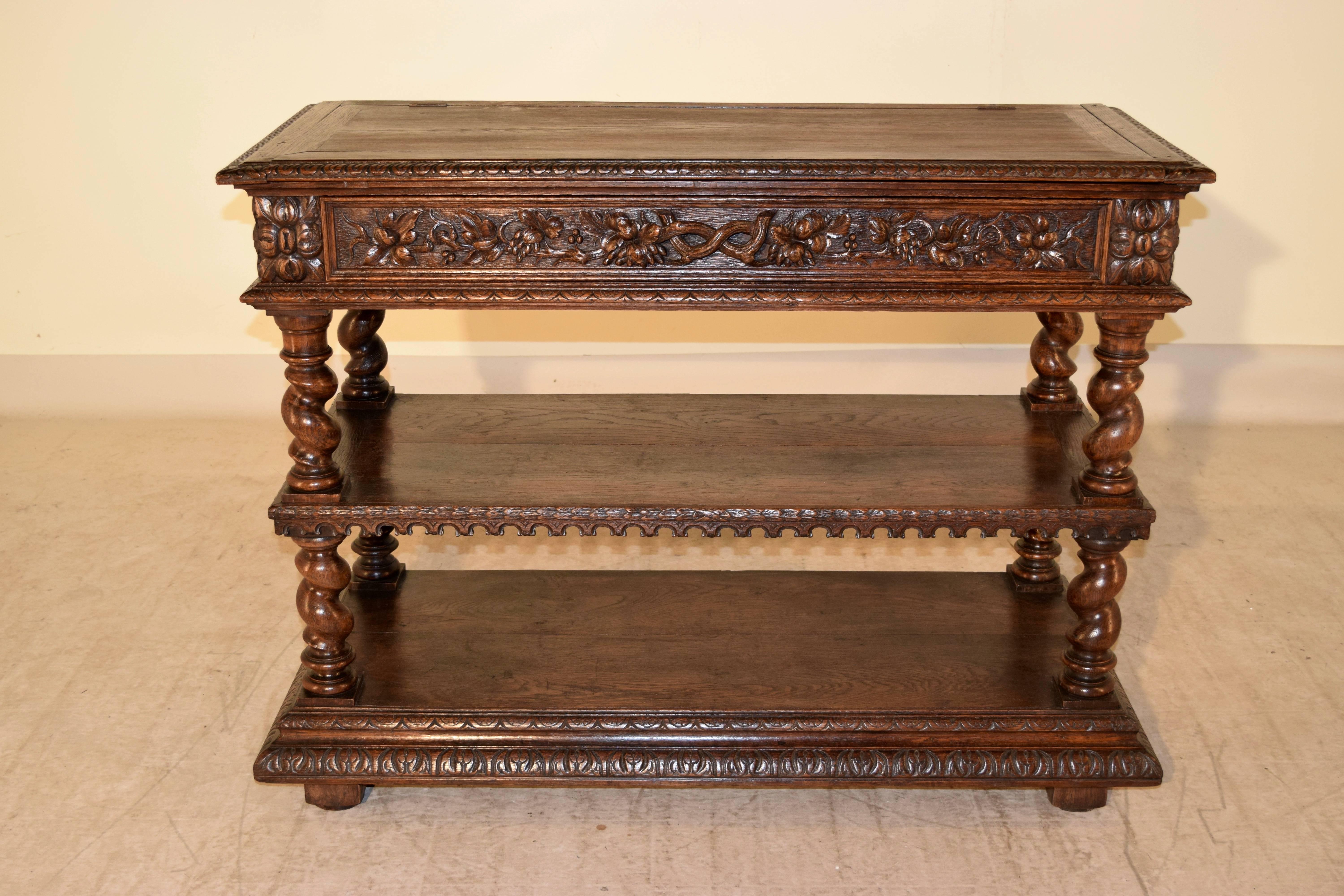 19th Century French Dessert Buffet with Carved Decoration 3