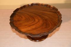 19th Century Mahogany Lazy Susan with Scalloped Edge