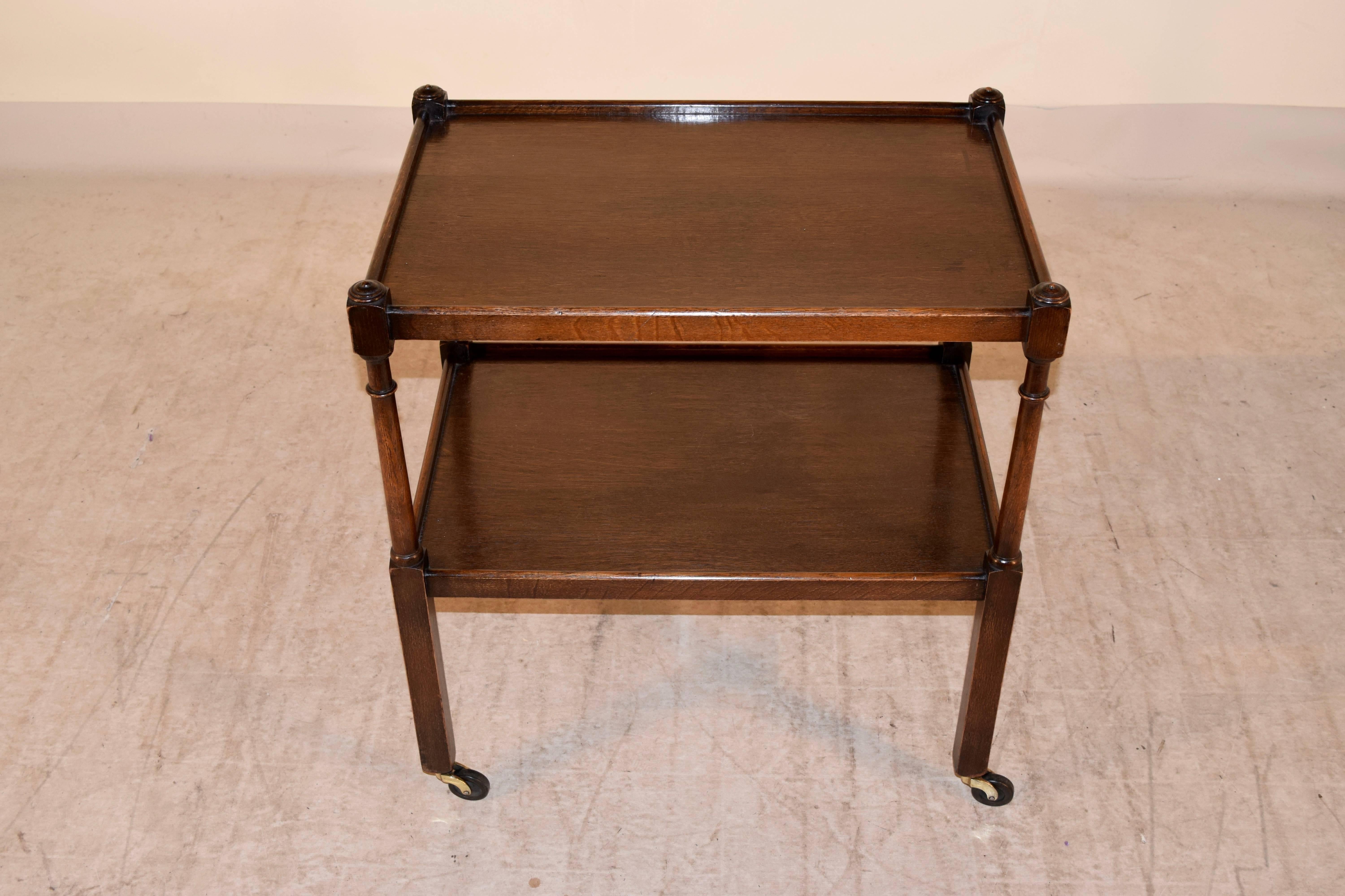 Turned Late 19th Century English Drink Cart