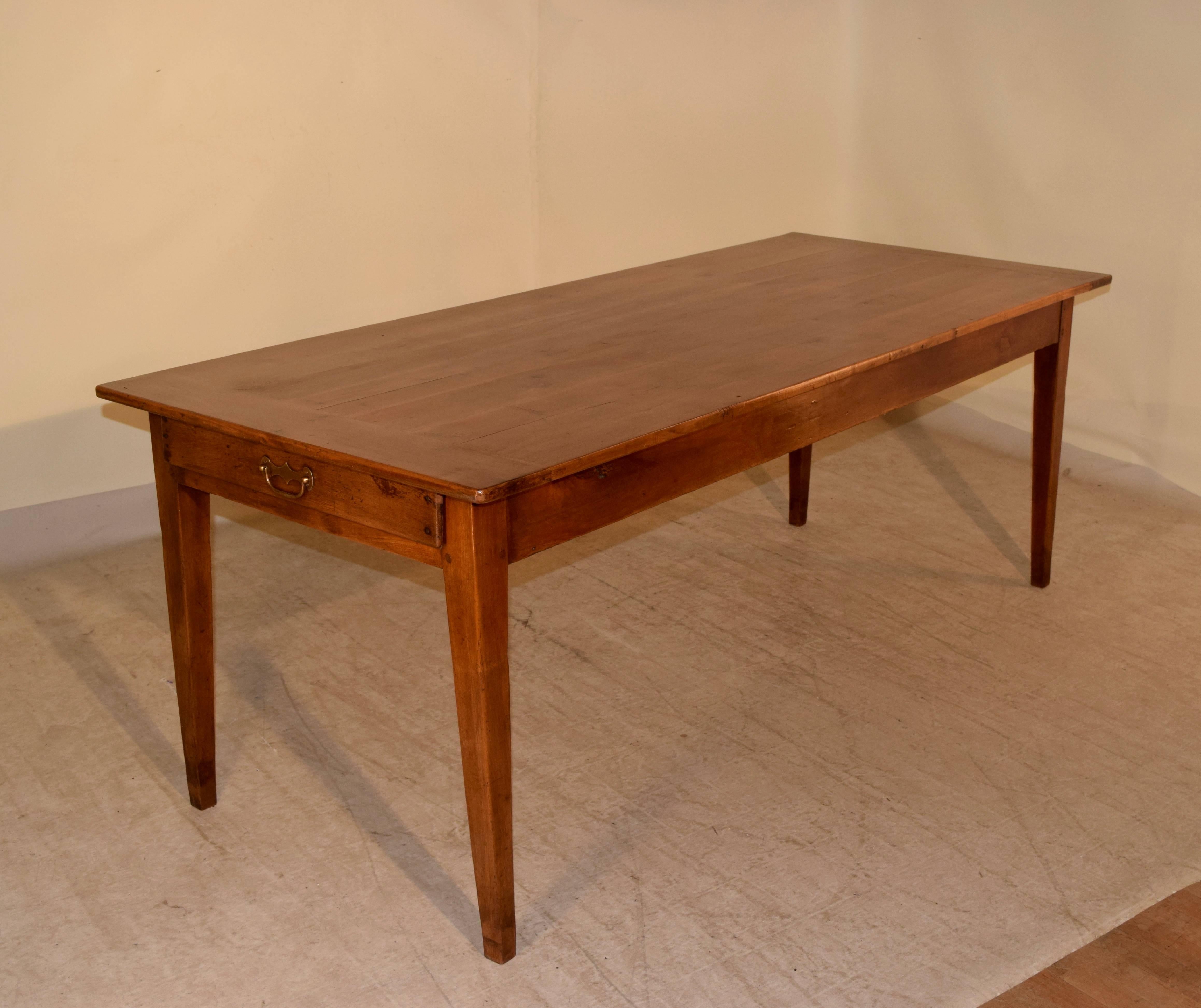 Rustic 19th Century French Cherry Farm Table