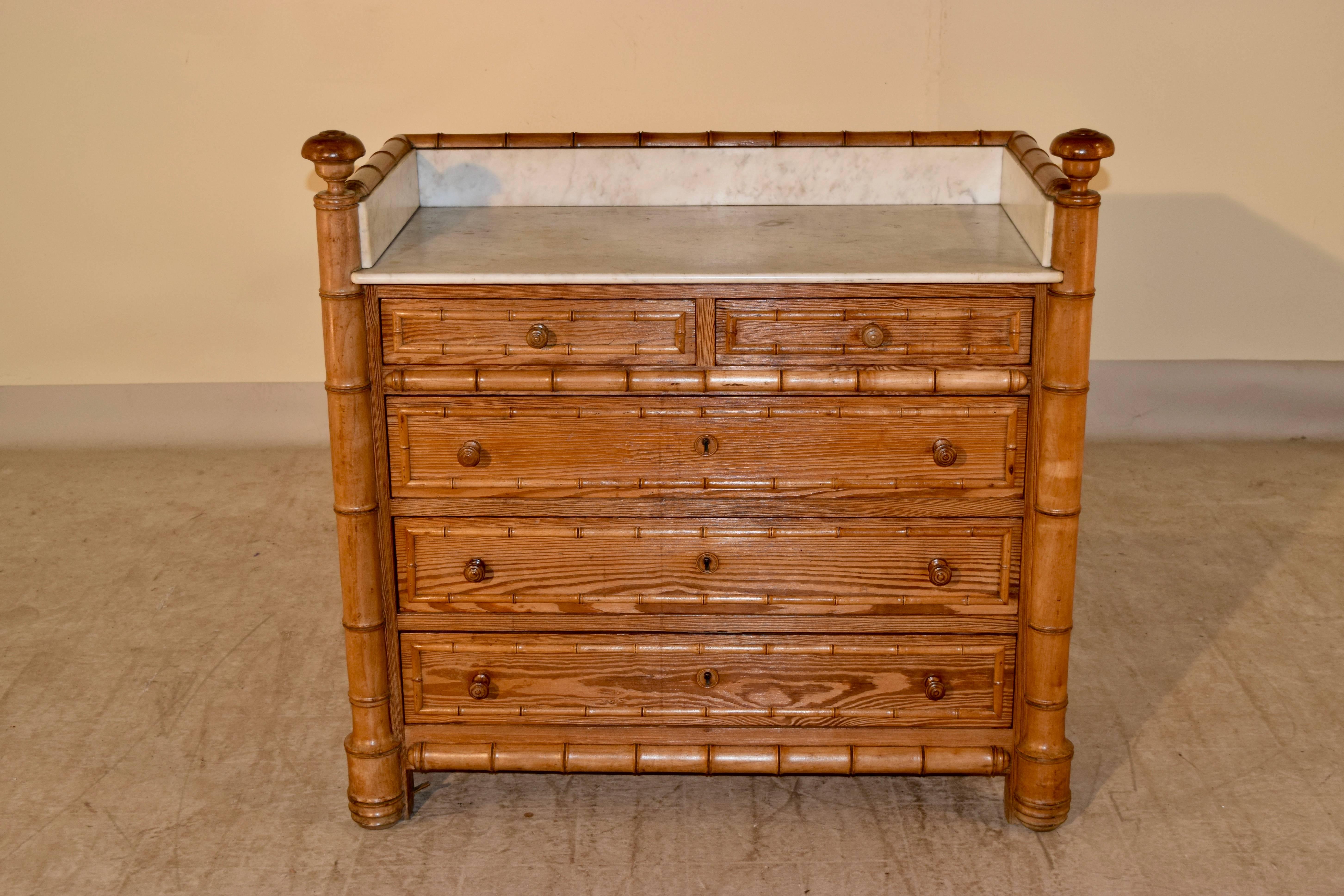 19th Century French Marble-Top Wash Stand In Excellent Condition In High Point, NC