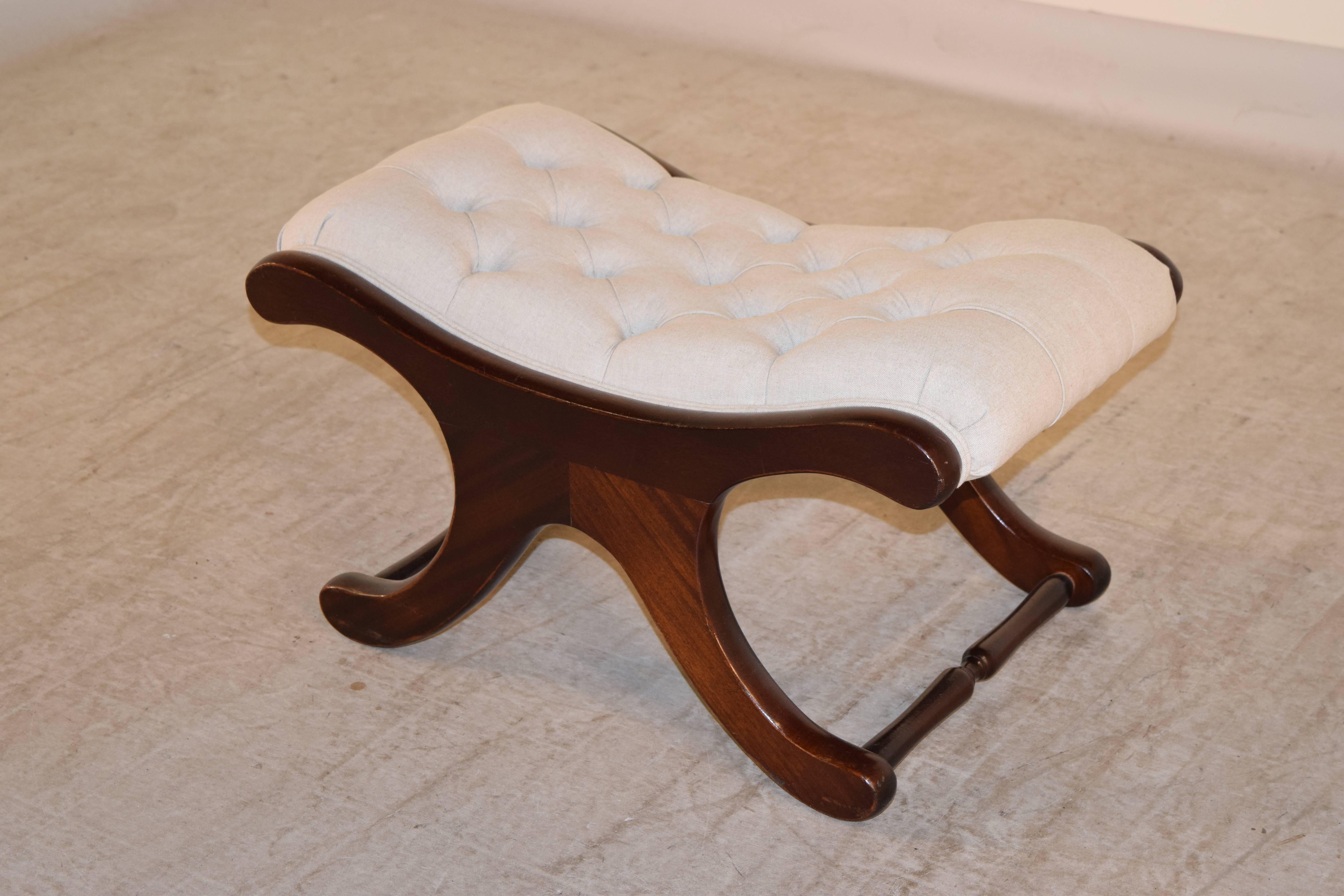 Victorian 19th Century English Chesterfield Stool