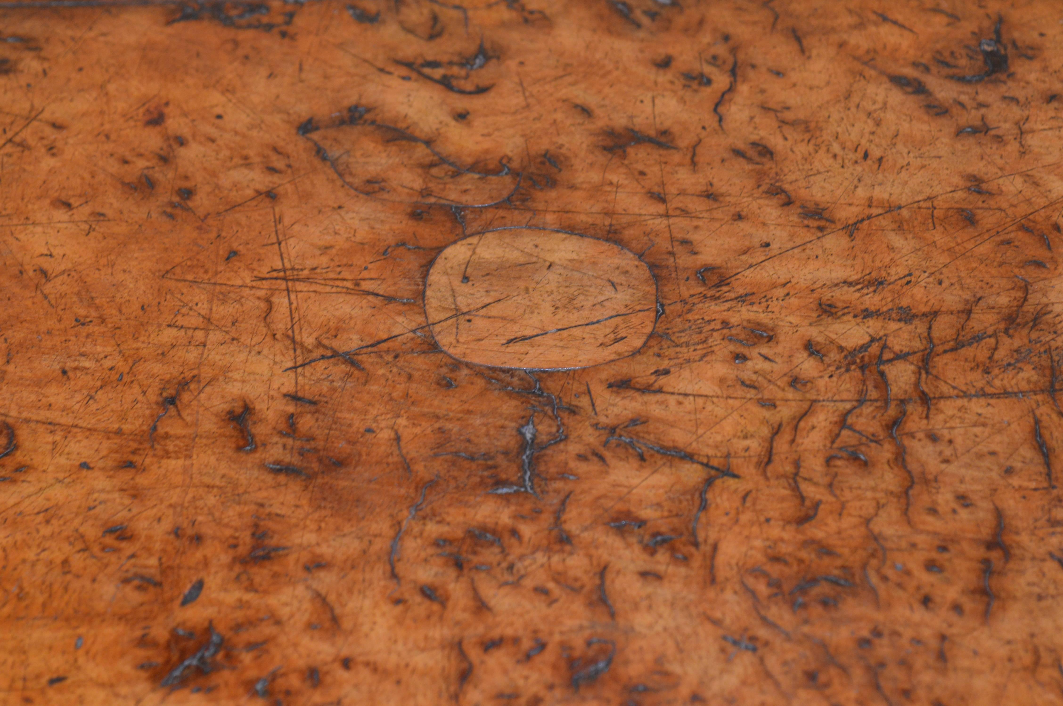 18th Century English Burr Elm Chest of Drawers 2