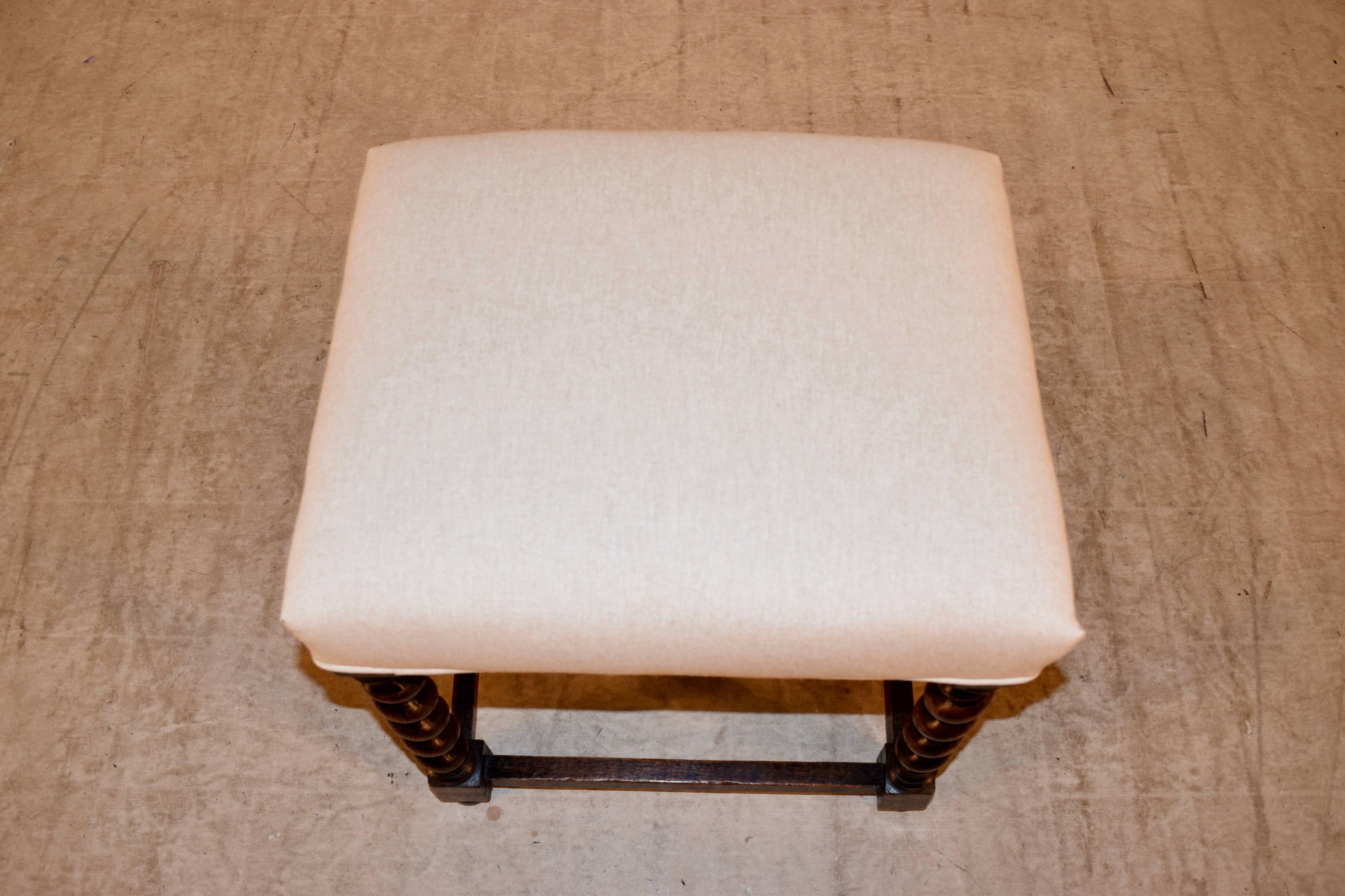 Turned 19th Century, English Barley Twist Stool