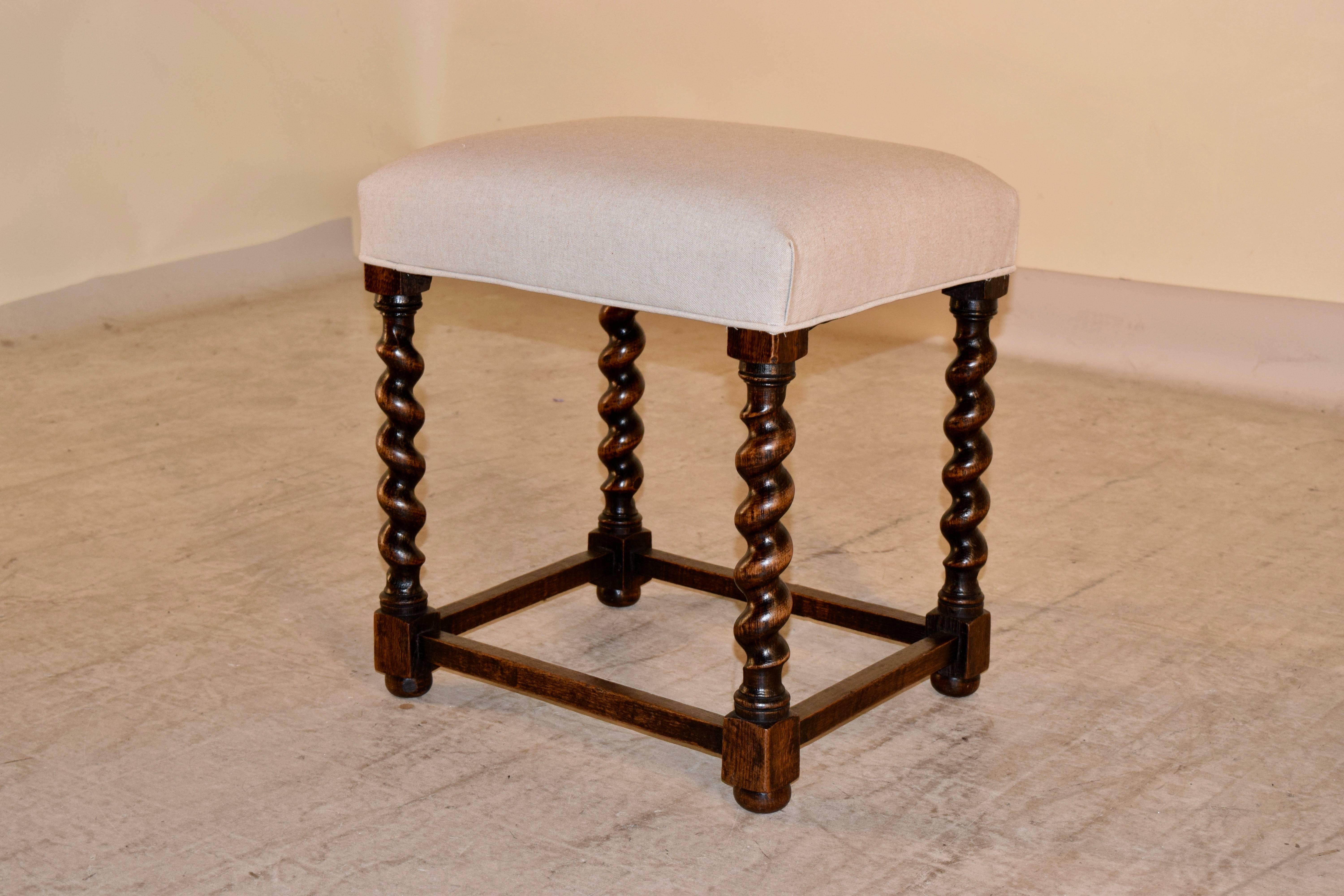 Victorian 19th Century, English Barley Twist Stool