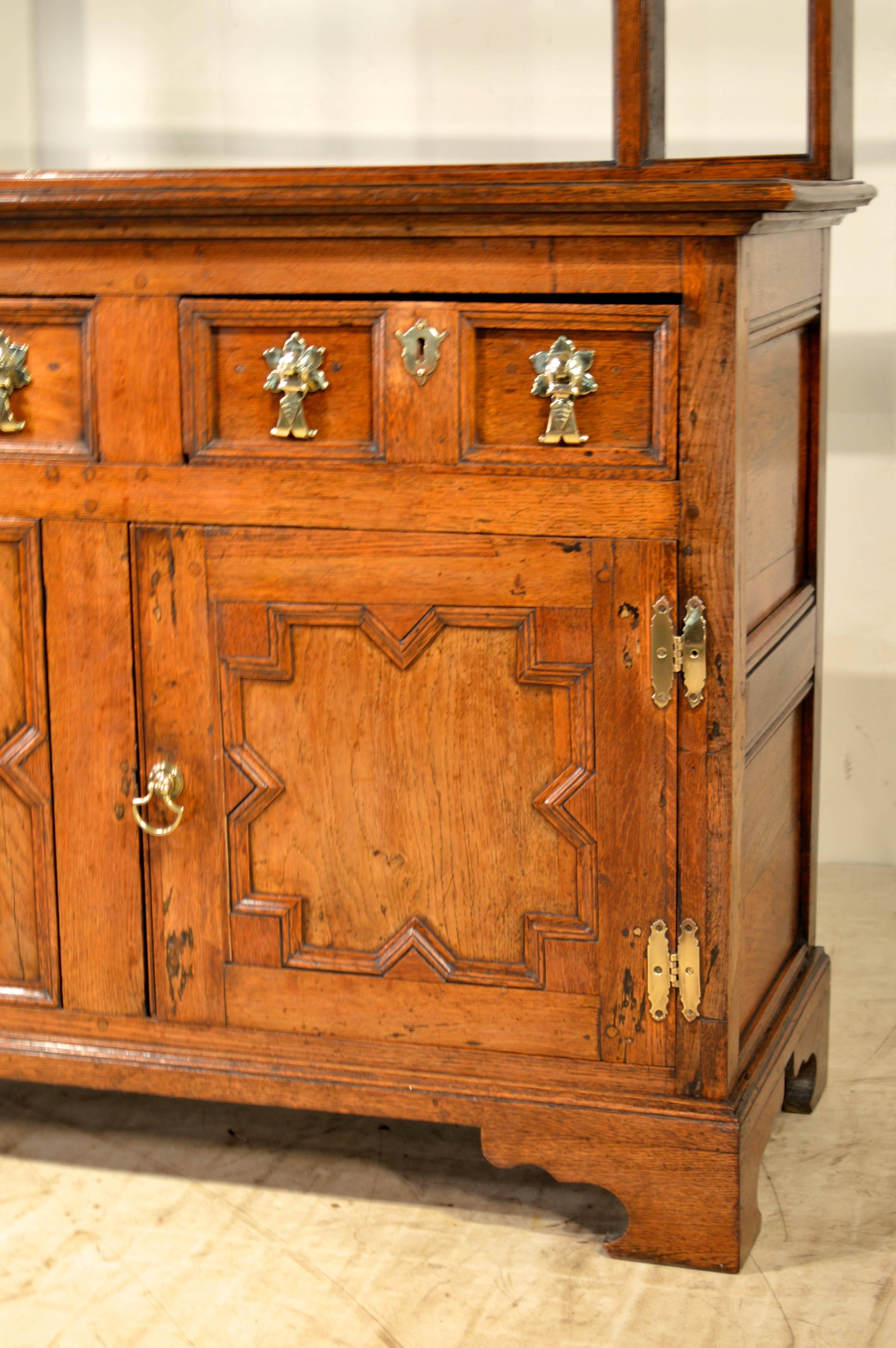 18th Century Oak Pewter Cupboard 1