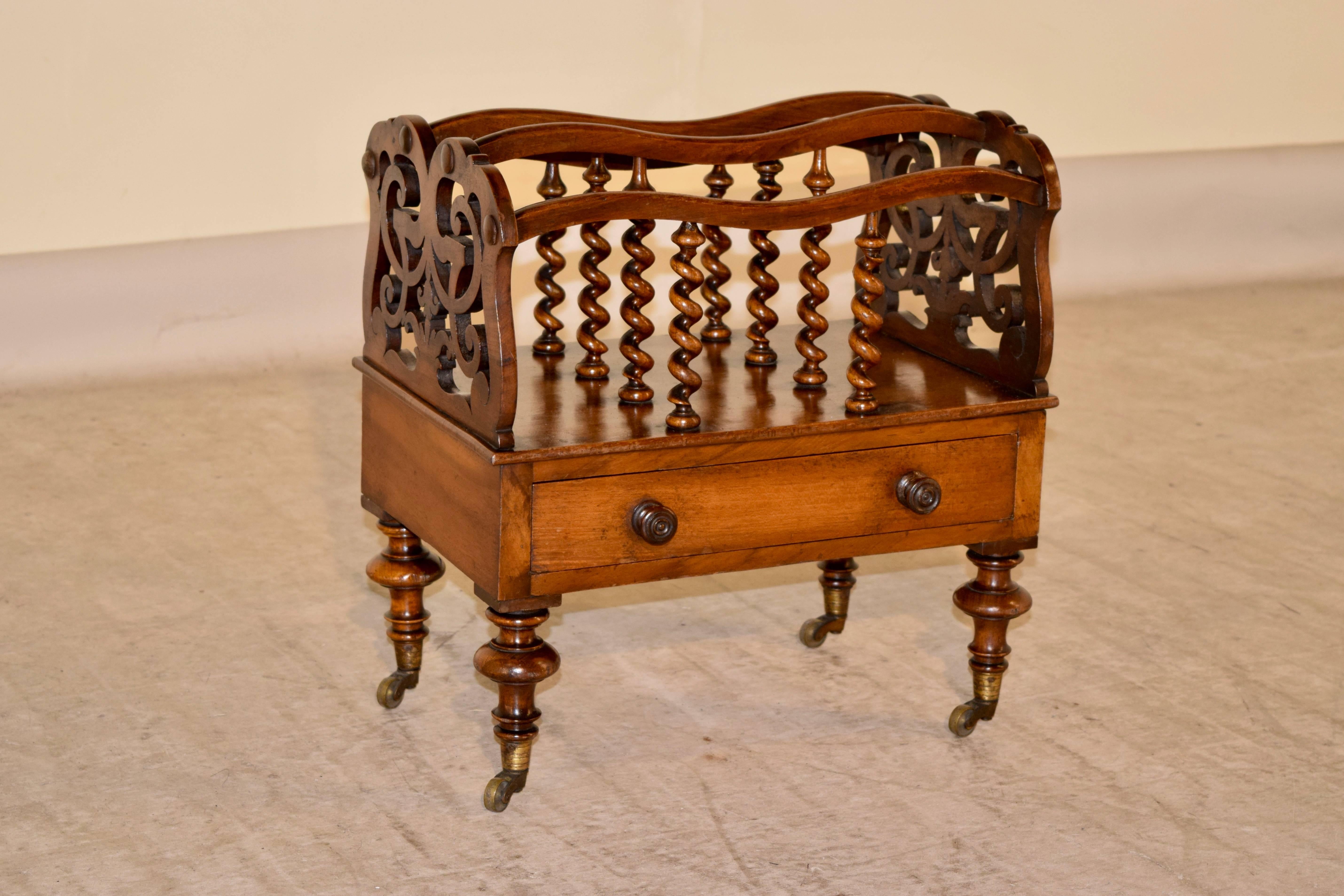 19th Century English Mahogany Canterbury In Good Condition In High Point, NC