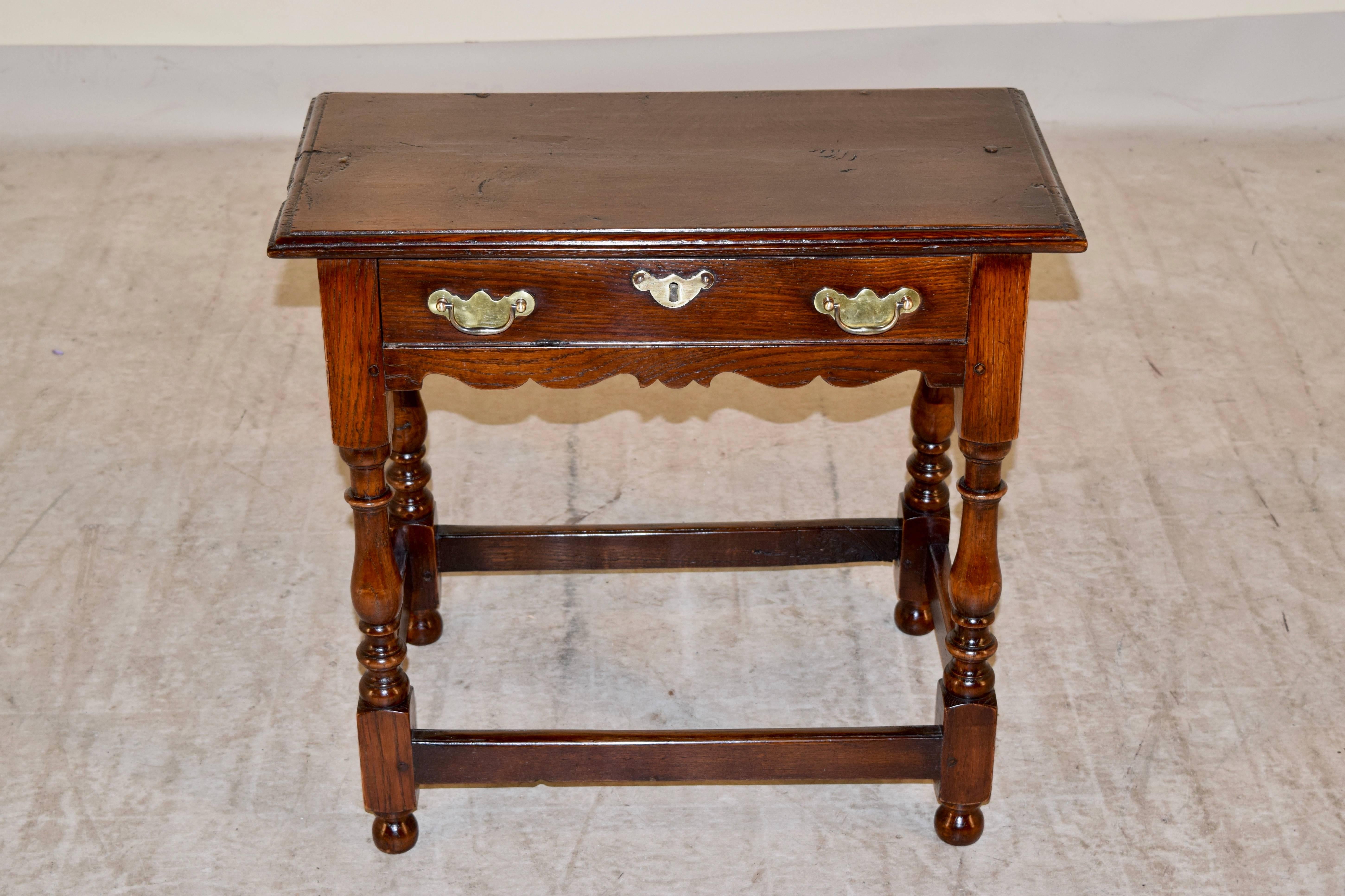 19th Century English Side Table with Drawer In Good Condition In High Point, NC