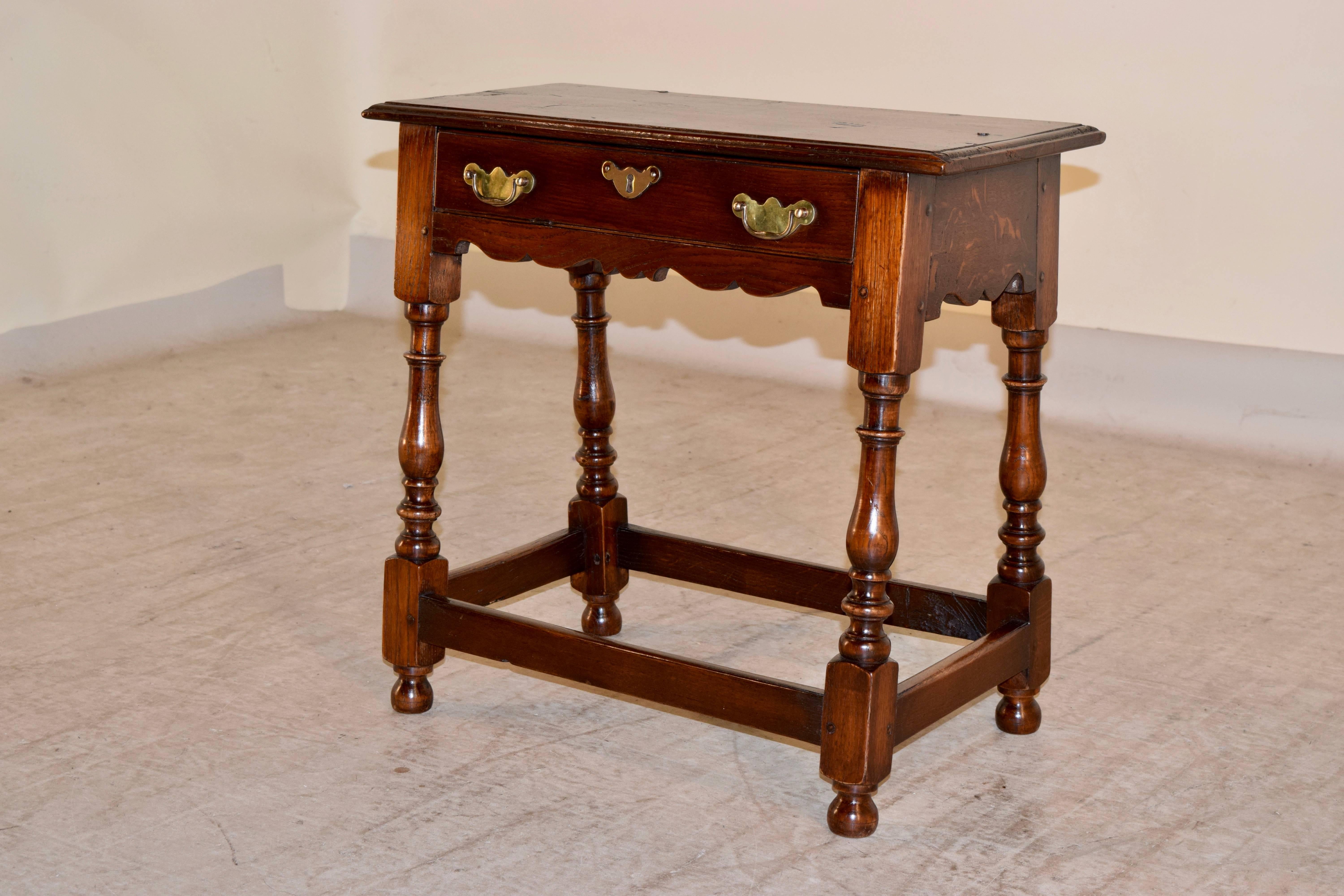 Victorian 19th Century English Side Table with Drawer