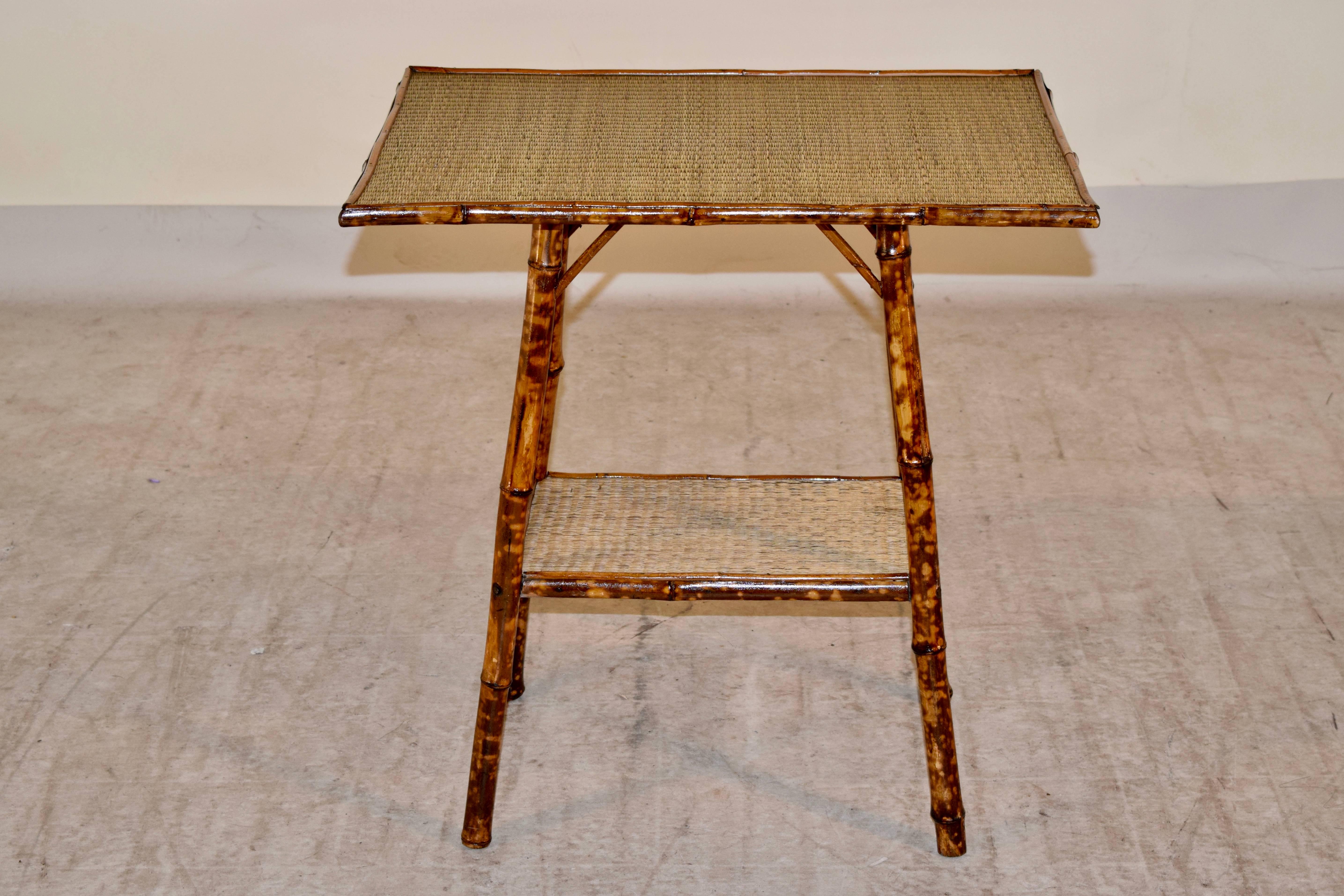 19th Century Tortoise Bamboo Side Table 1