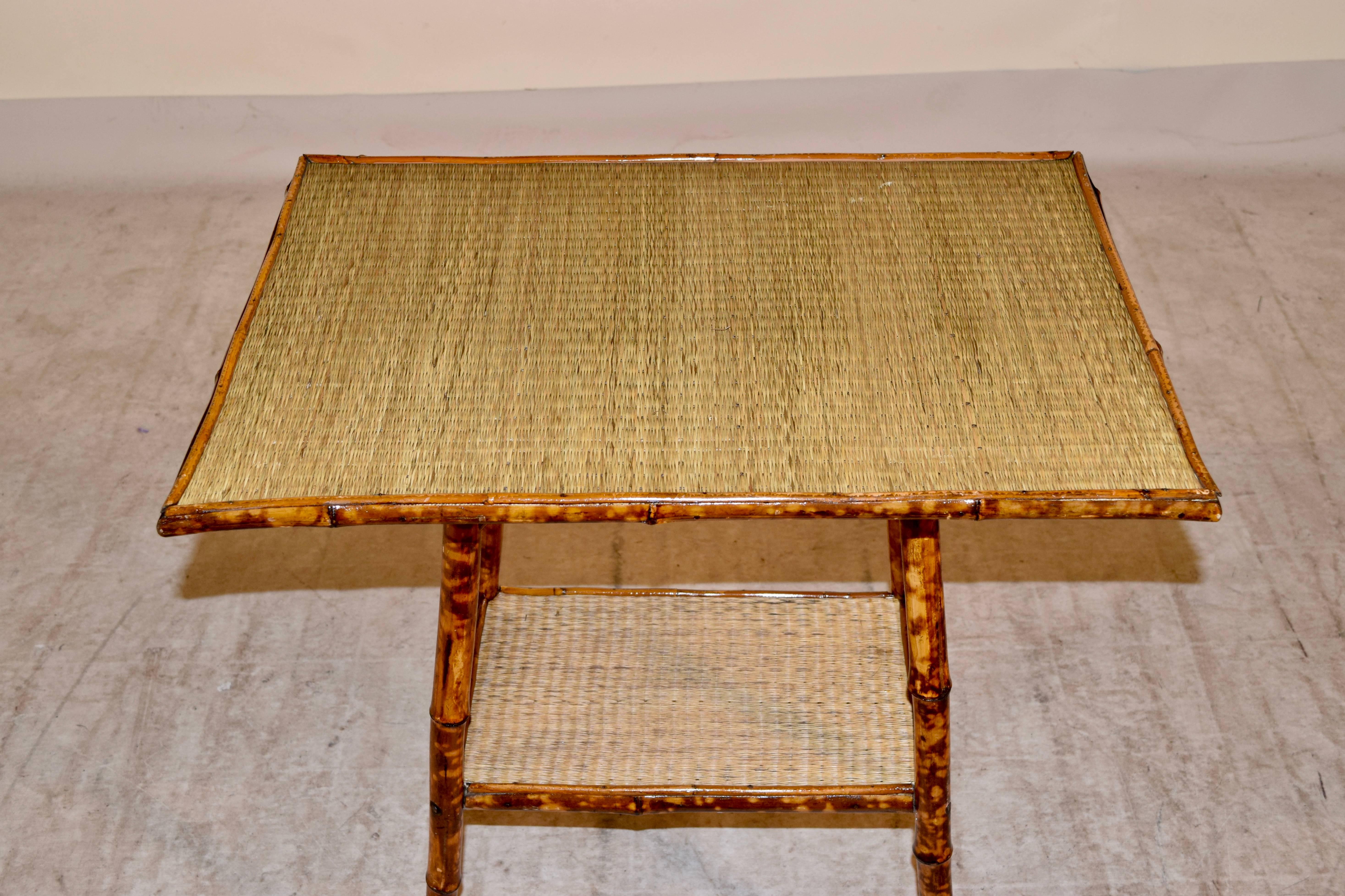 19th Century Tortoise Bamboo Side Table 2