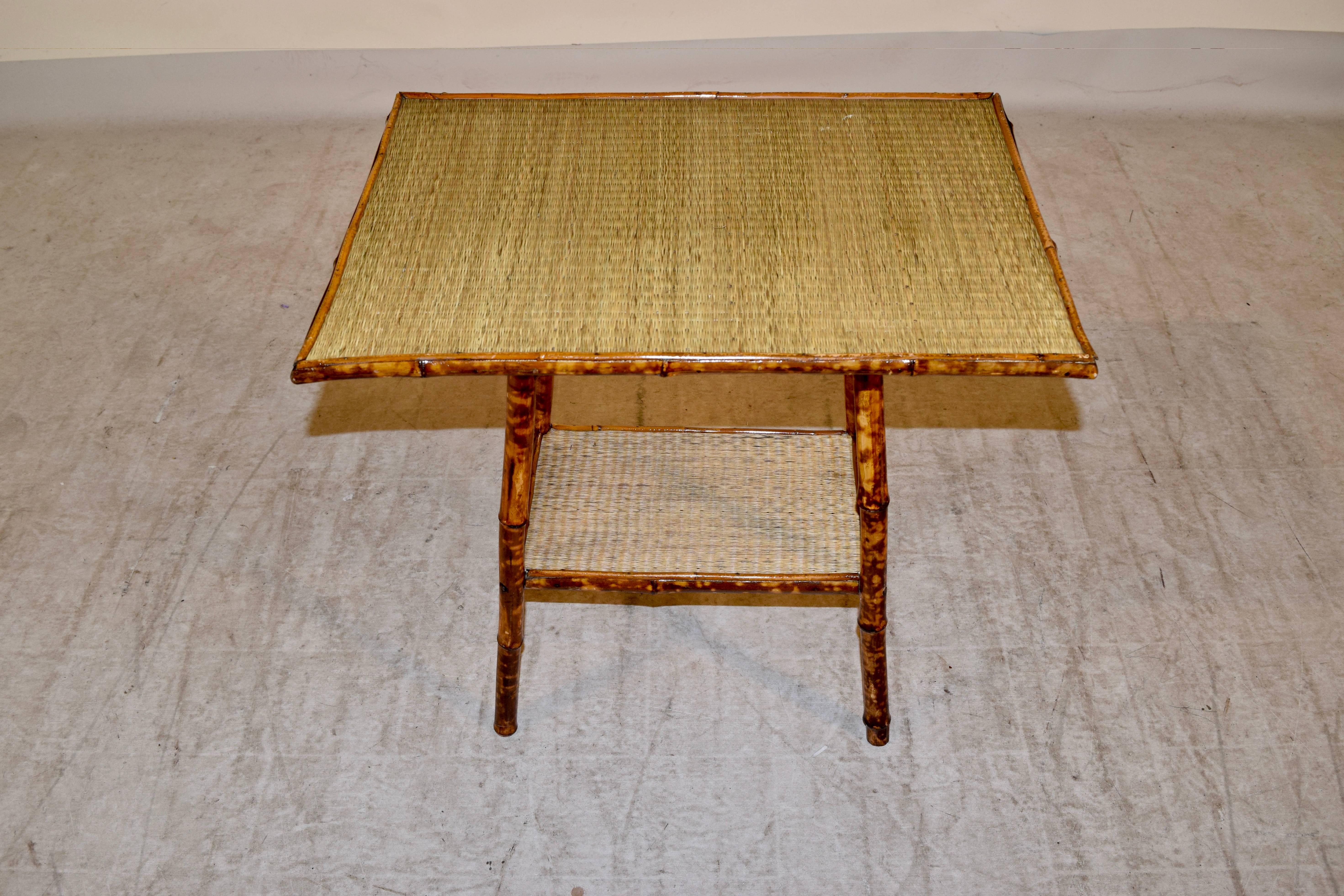 19th Century Tortoise Bamboo Side Table In Excellent Condition In High Point, NC