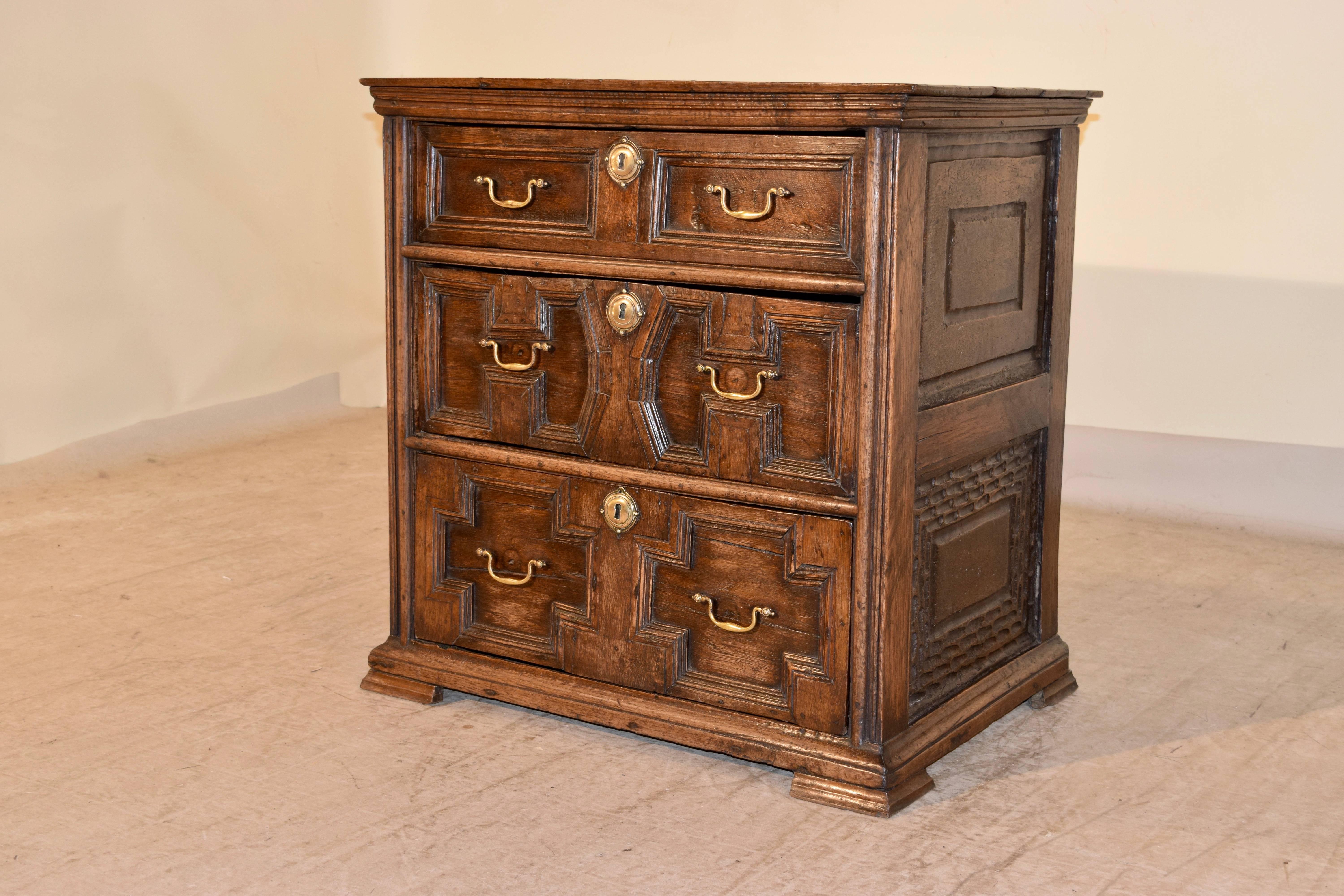 William and Mary Early 18th Century English Oak Chest