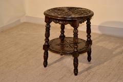 19th Century English Oak Round Side Table