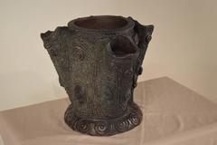 19th Century Faux Bois Strawberry Planter