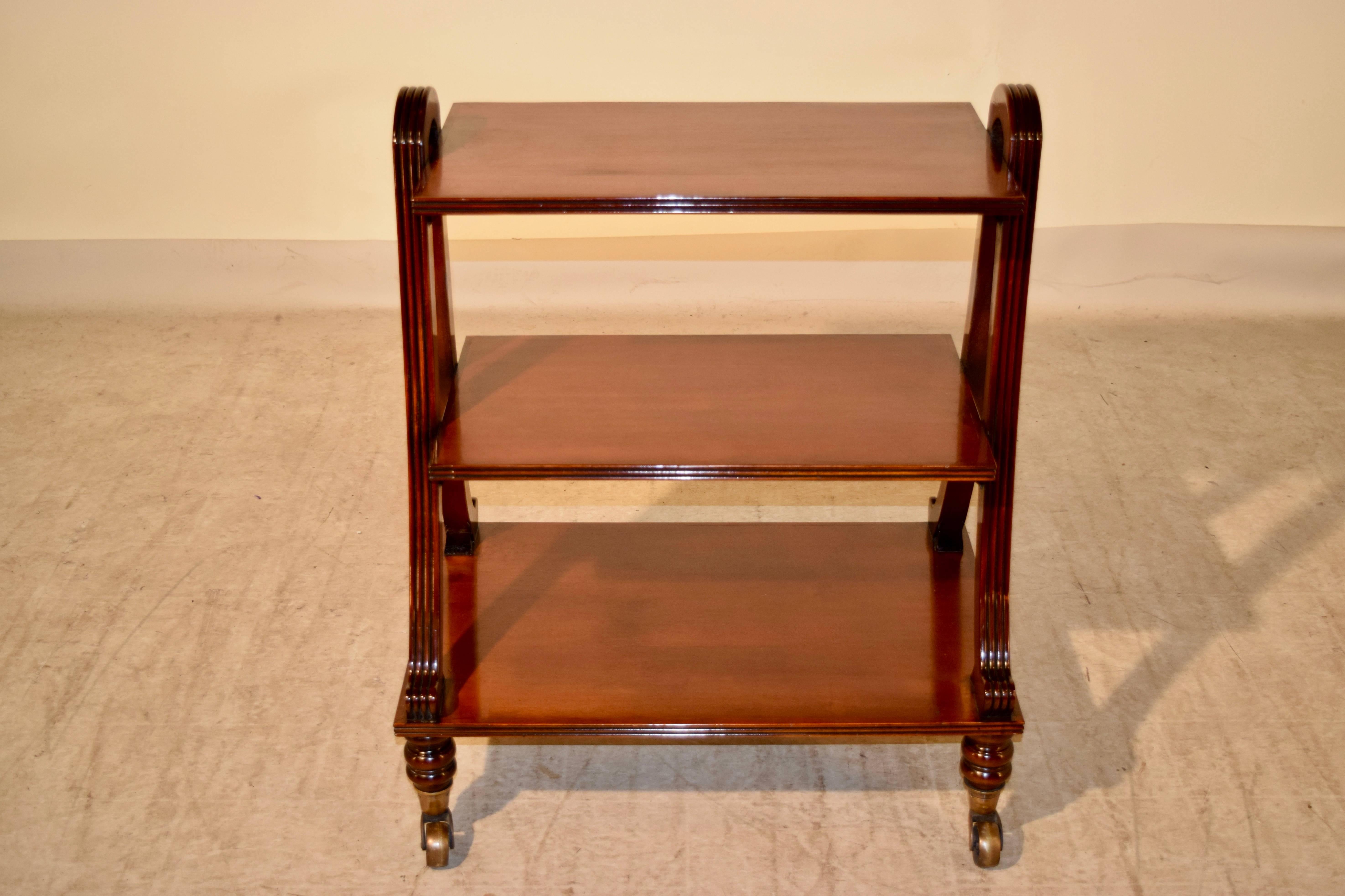 19th Century English Mahogany Shelf In Excellent Condition In High Point, NC