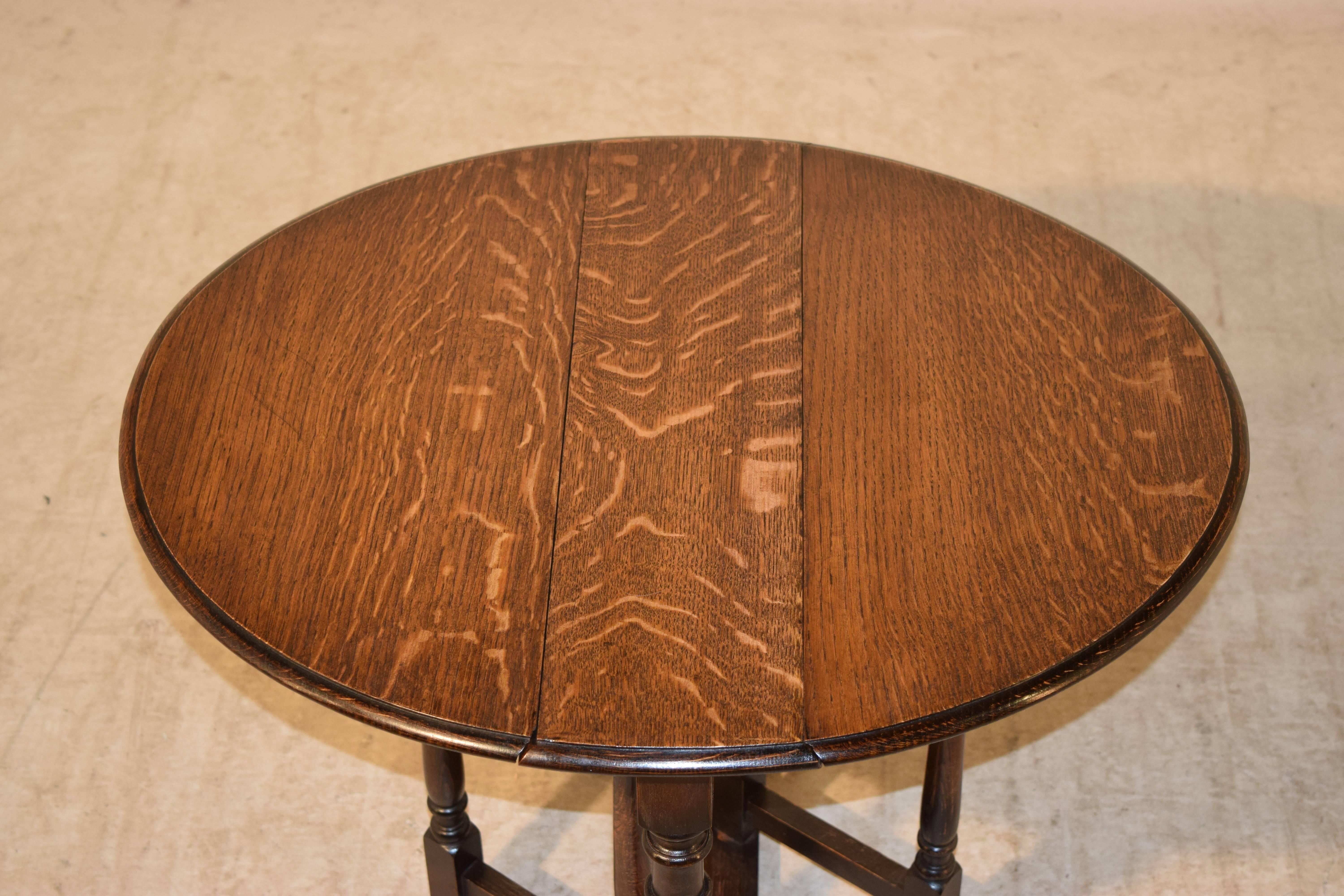 Edwardian Oak Gateleg Table 2