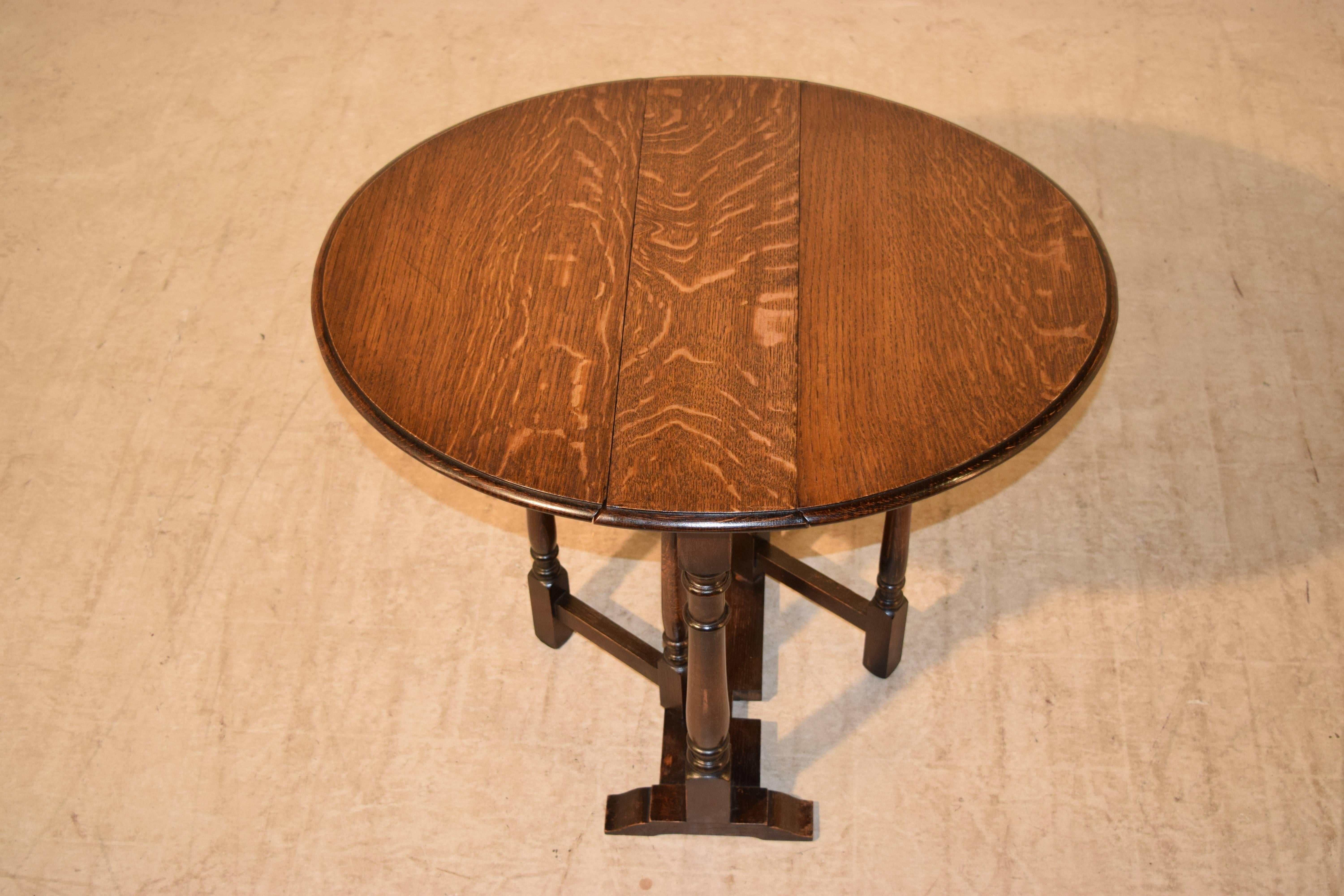 Edwardian Oak Gateleg Table 1
