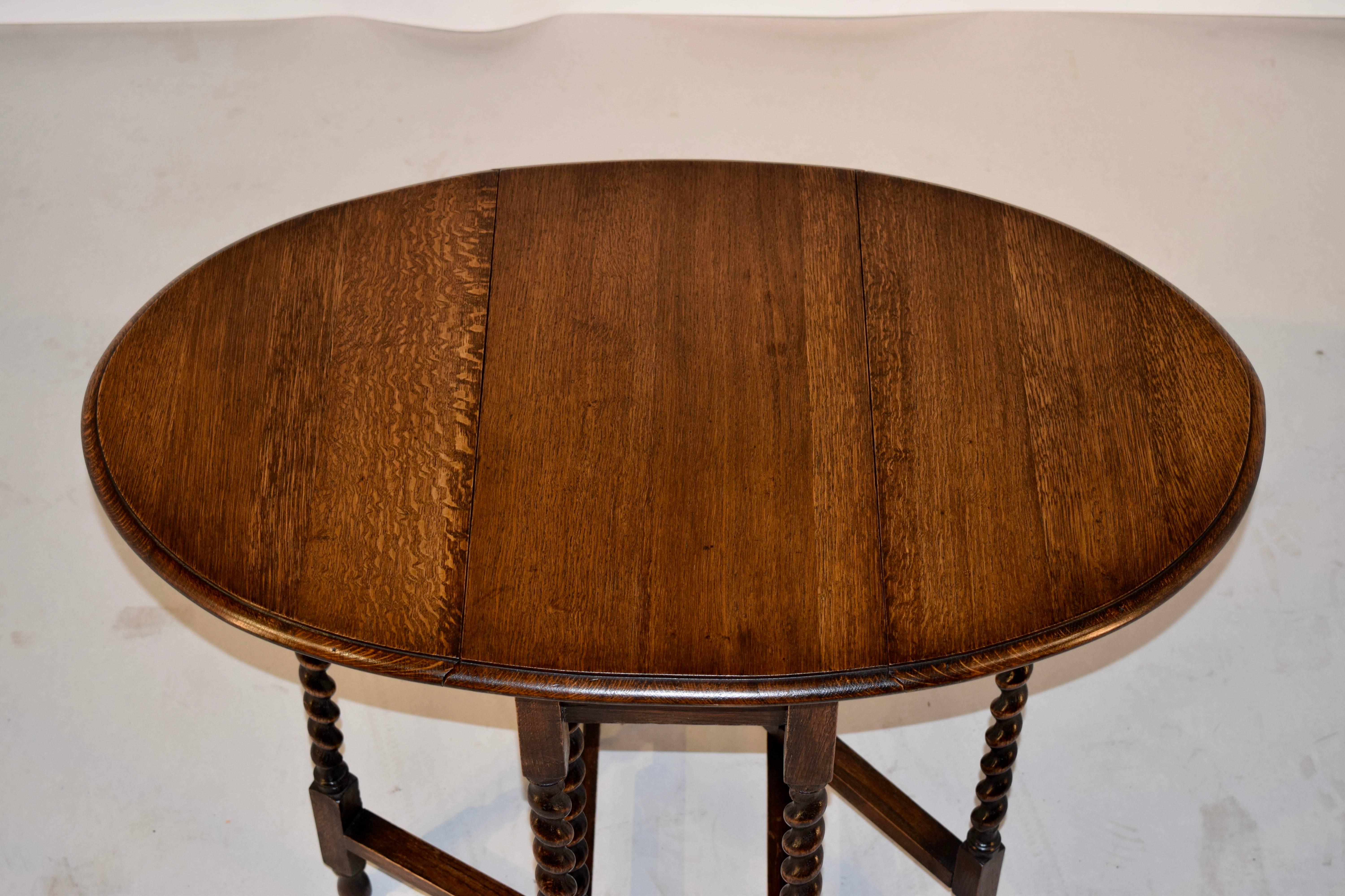 English Oak Gateleg Table, circa 1900 2
