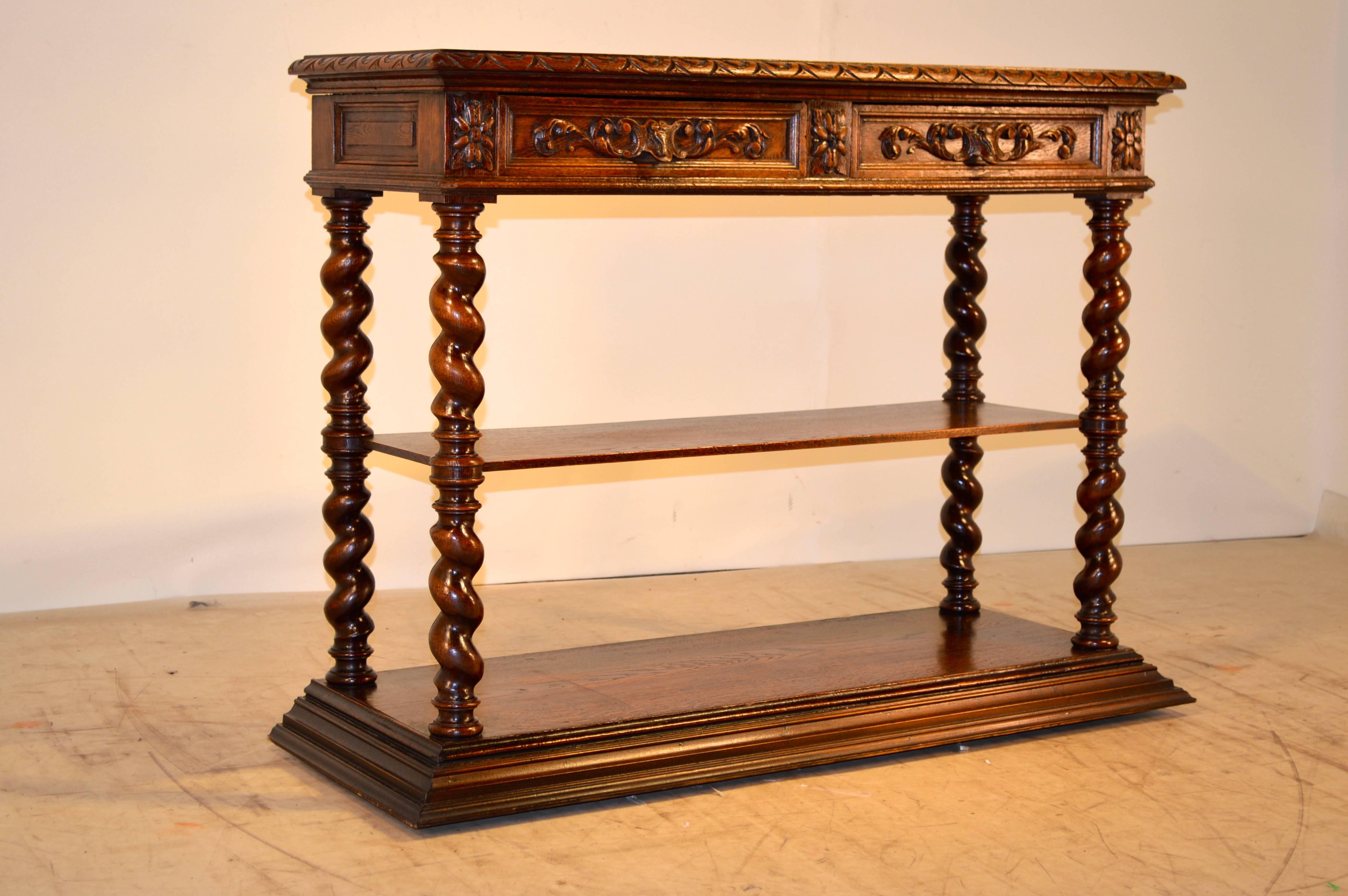 19th-C. French Twist Dessert Sideboard