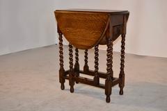 Oak Gateleg Side Table, circa 1900