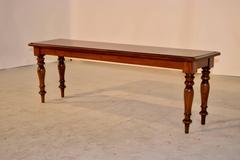 19th Century Mahogany Turned Bench