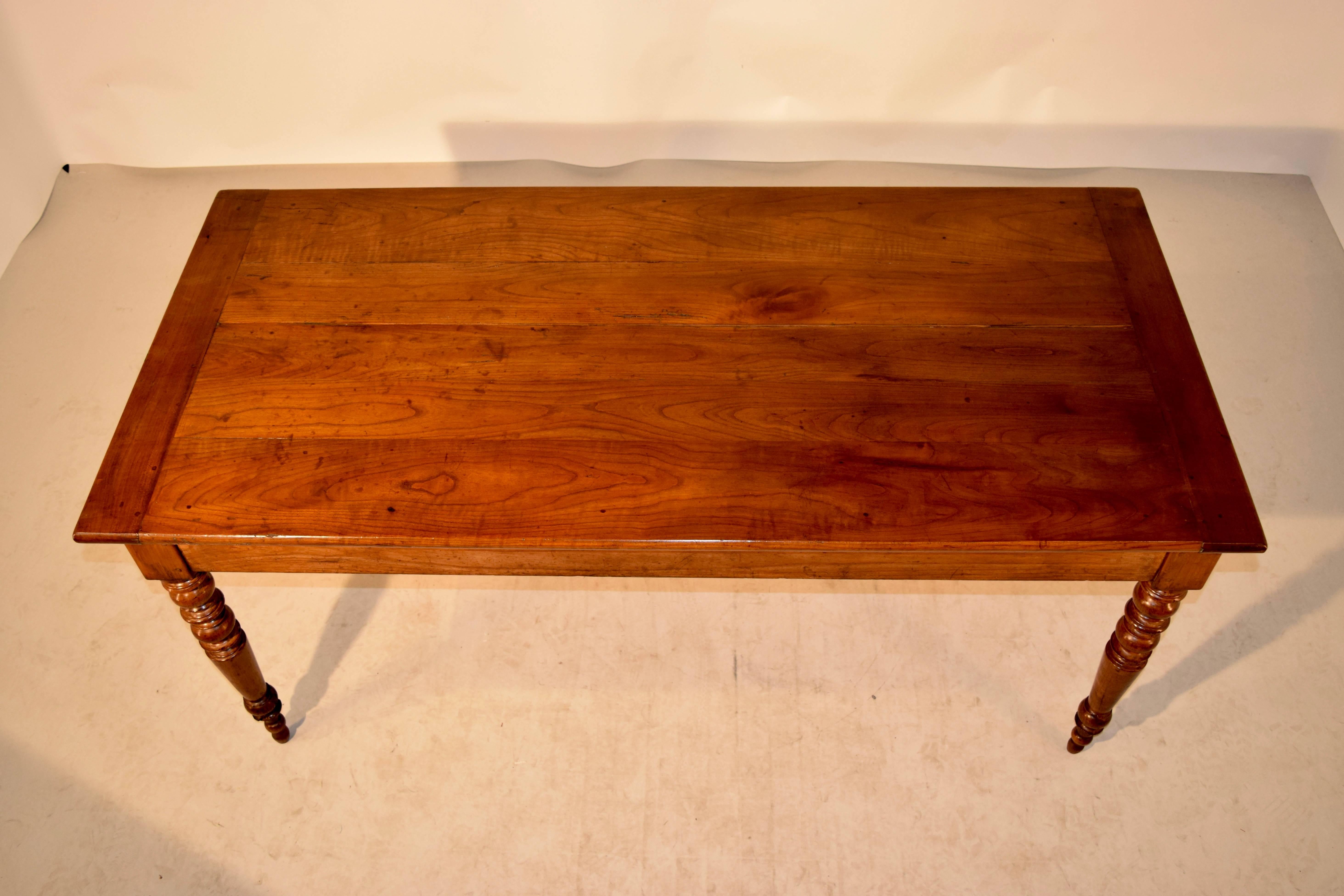 19th Century French Farm Table In Excellent Condition In High Point, NC