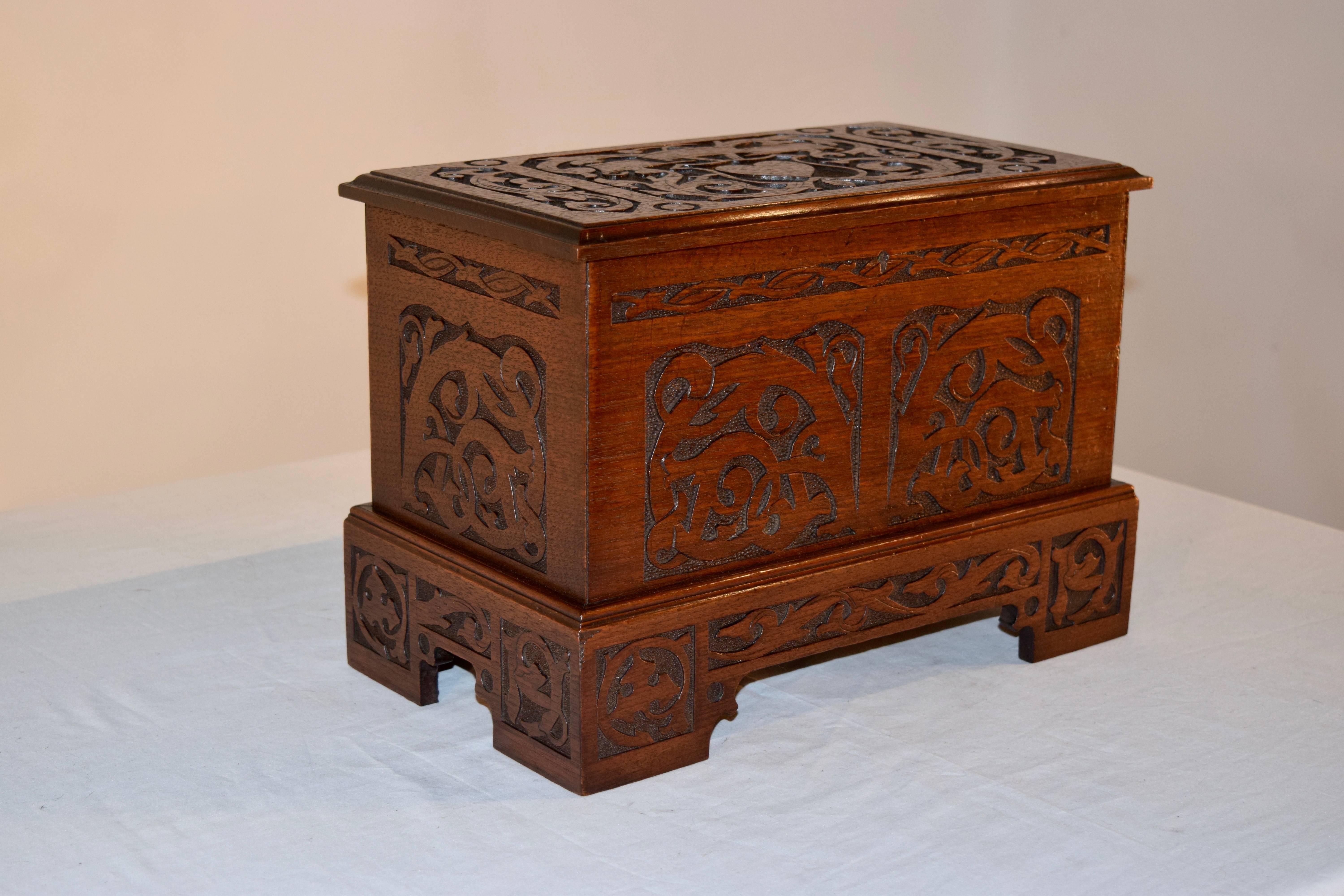 Late Victorian Late 19th Century Miniature Blanket Chest For Sale
