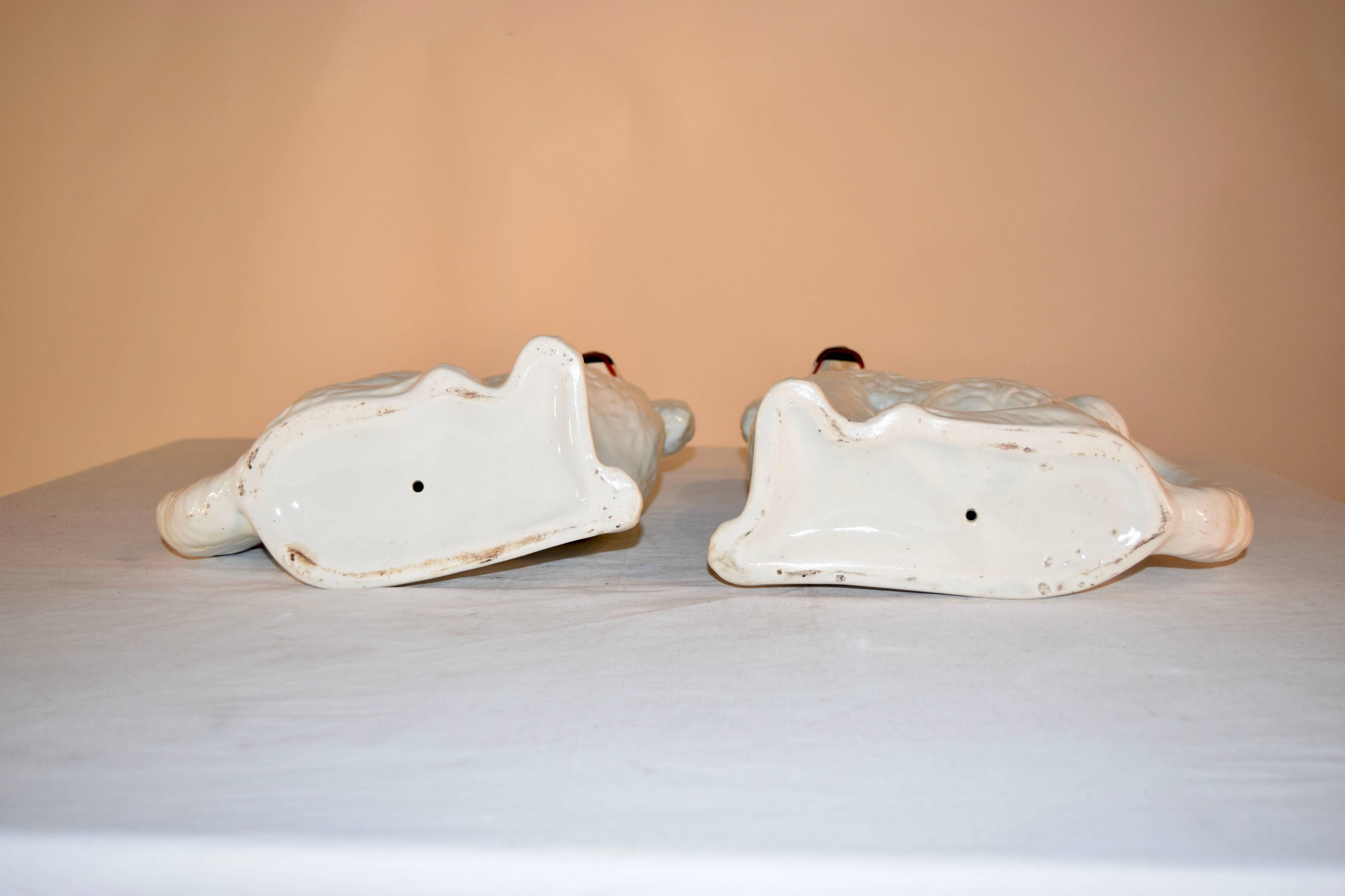 Victorian Pair of 19th Century Staffordshire Dogs
