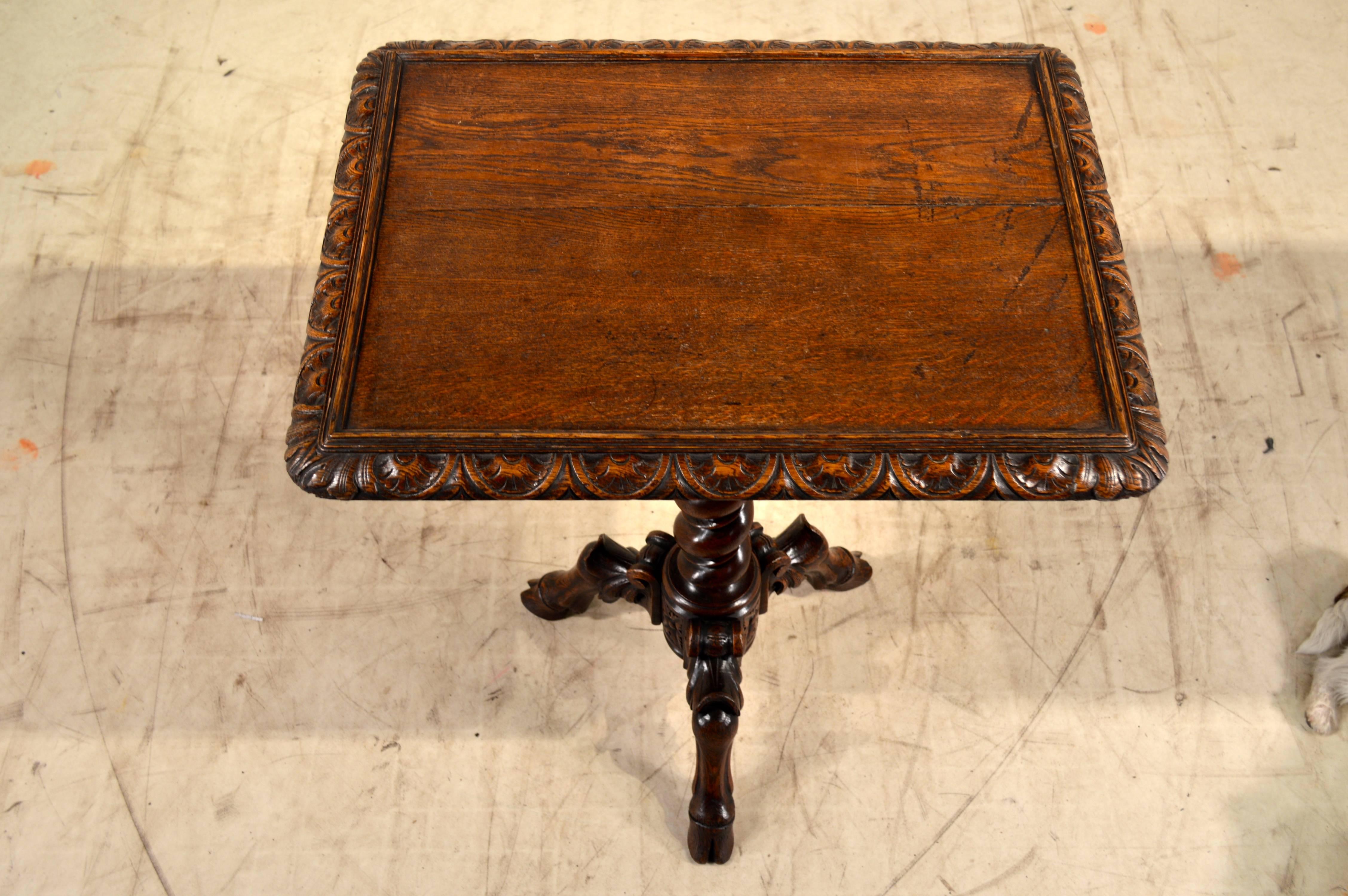19th Century French Pedestal Side Table 3