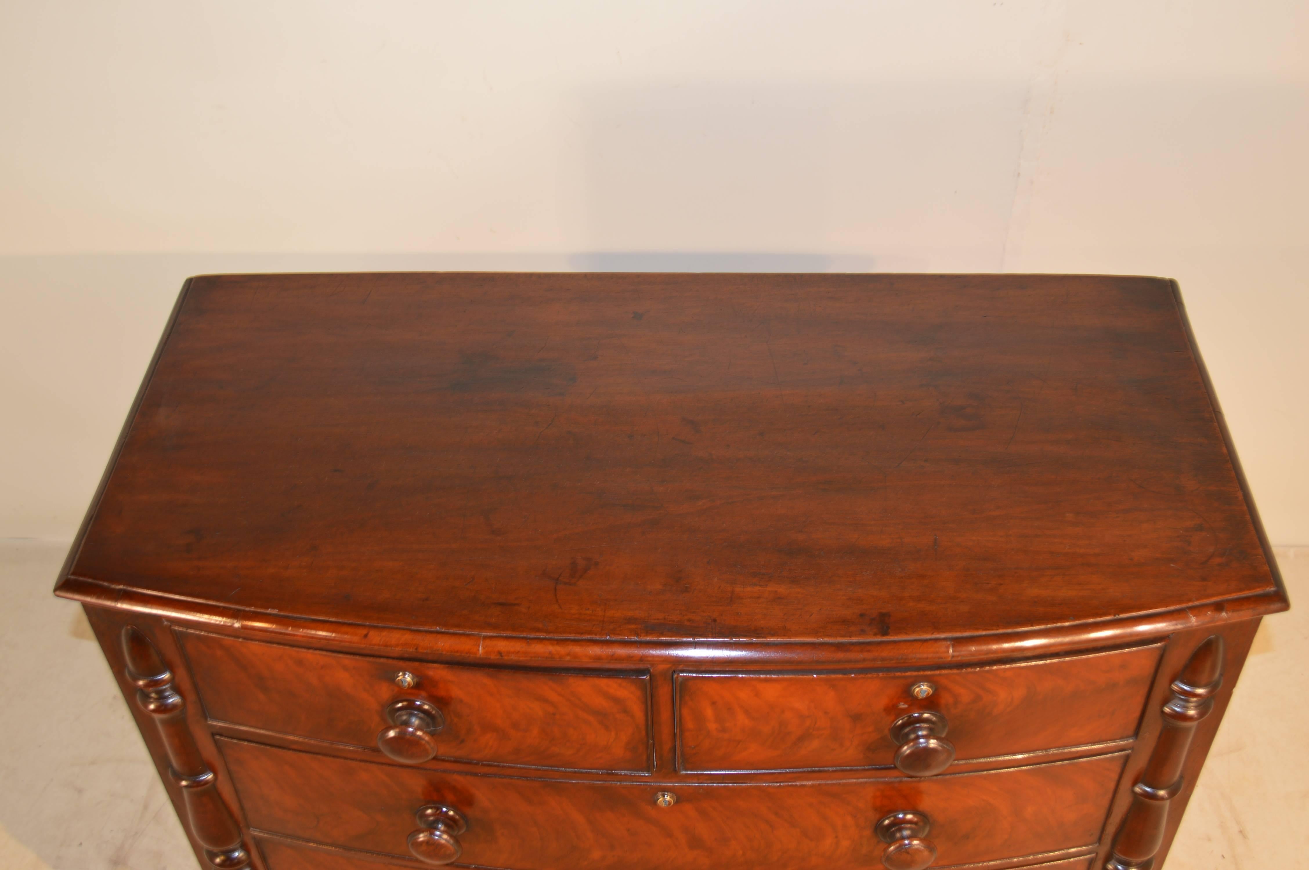 Mahogany 19th Century English Bowfront Chest