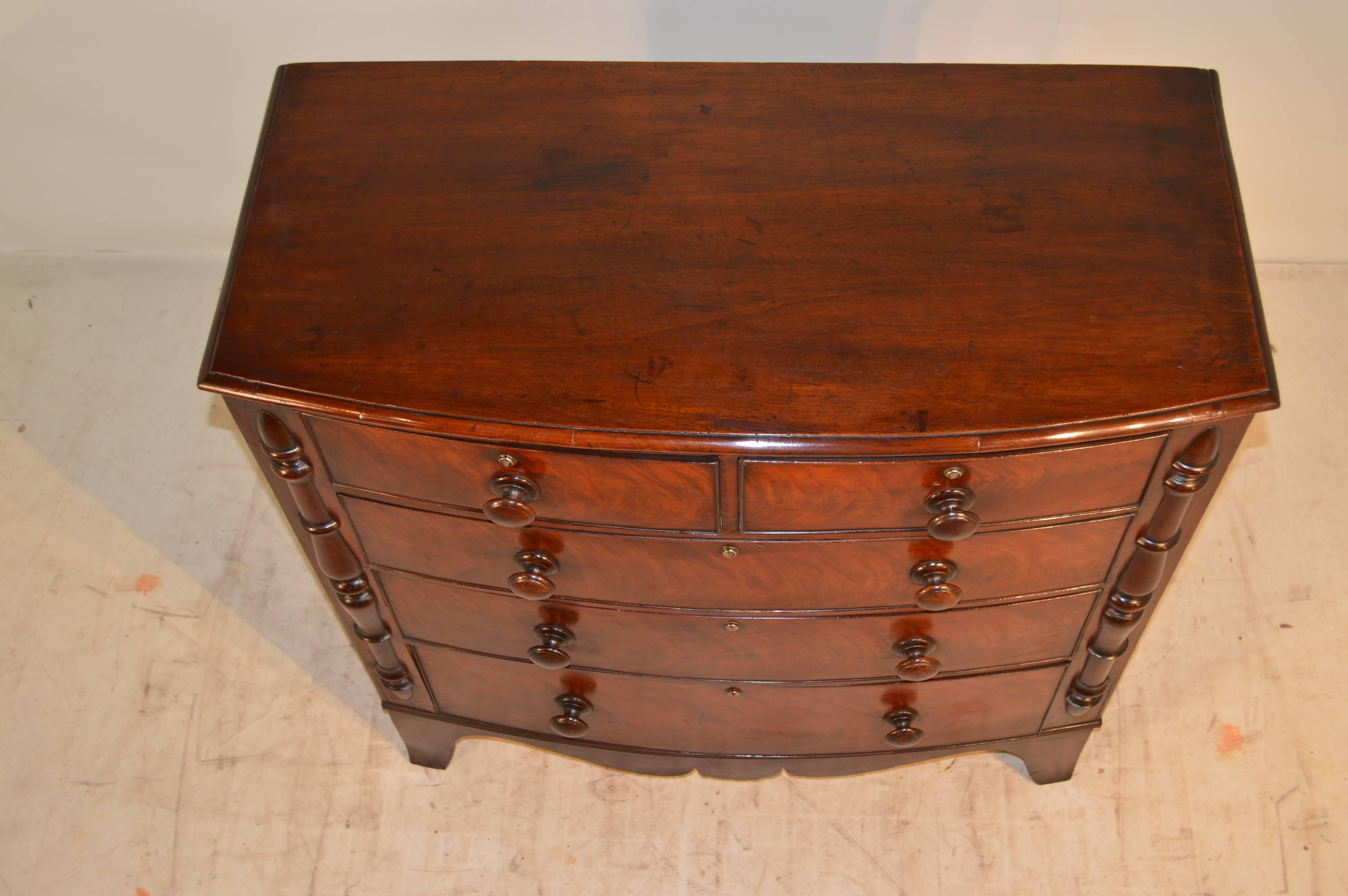 19th Century English Bowfront Chest 1