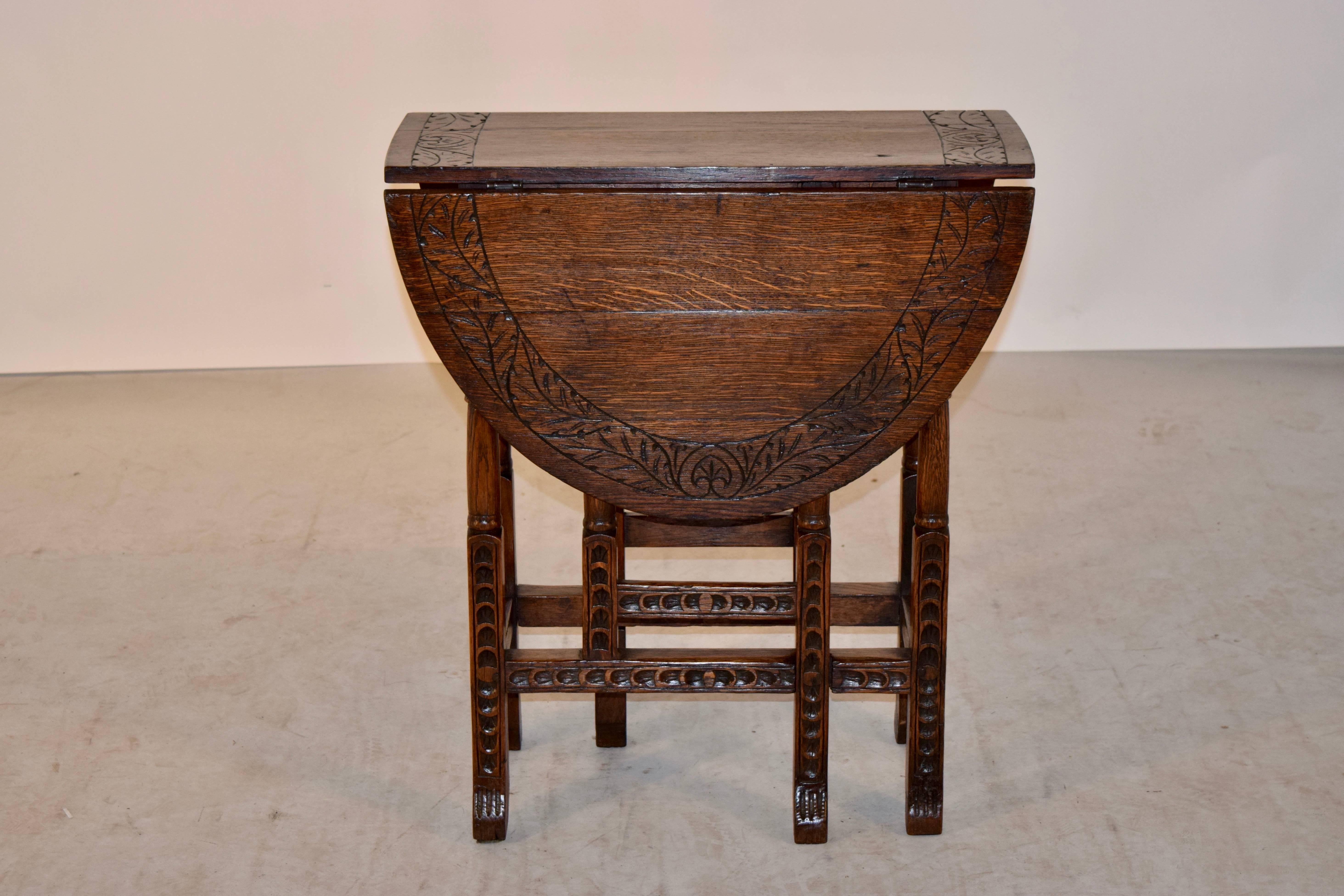 Victorian 19th Century English Gate-Leg Table For Sale