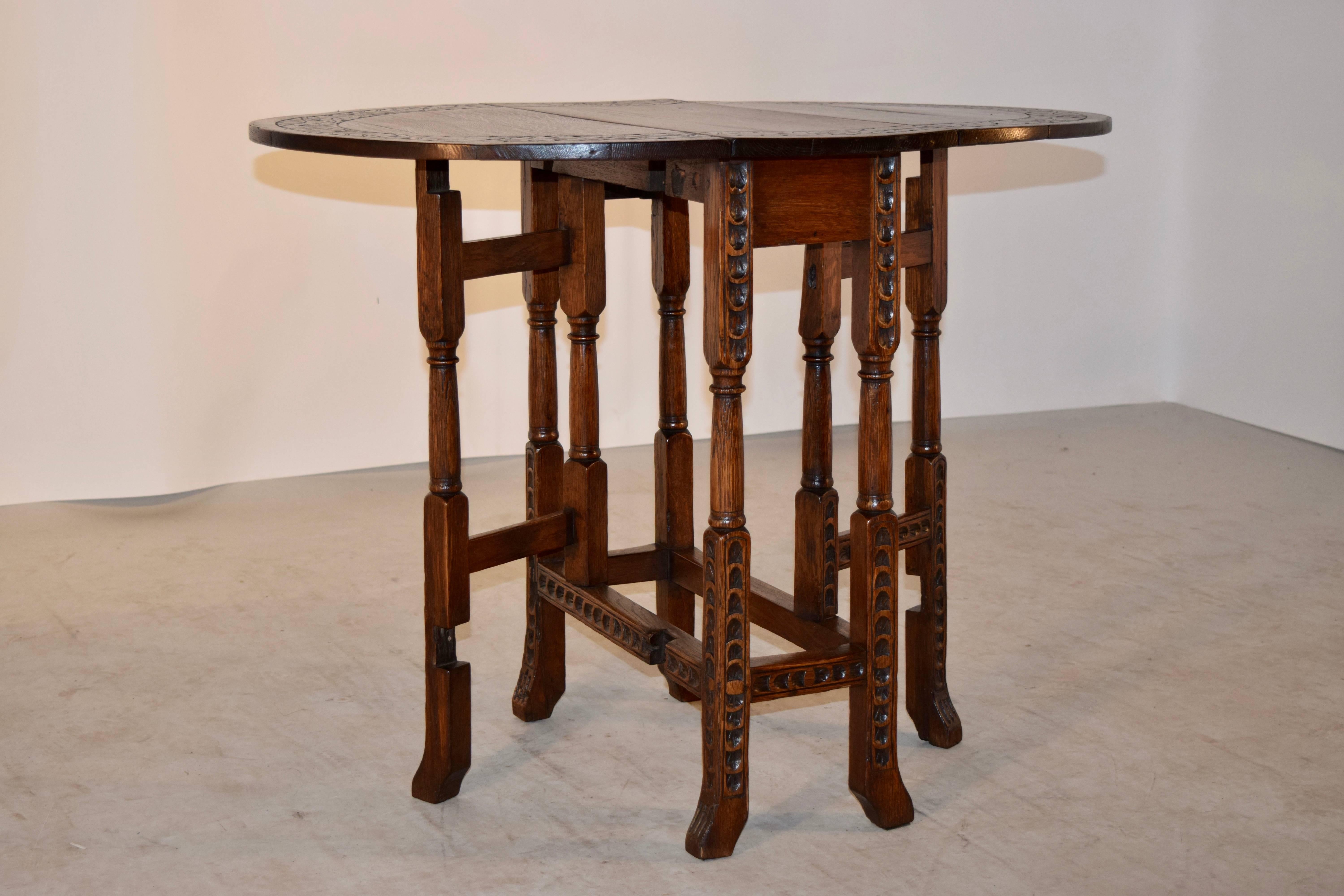 19th Century English Gate-Leg Table In Good Condition For Sale In High Point, NC
